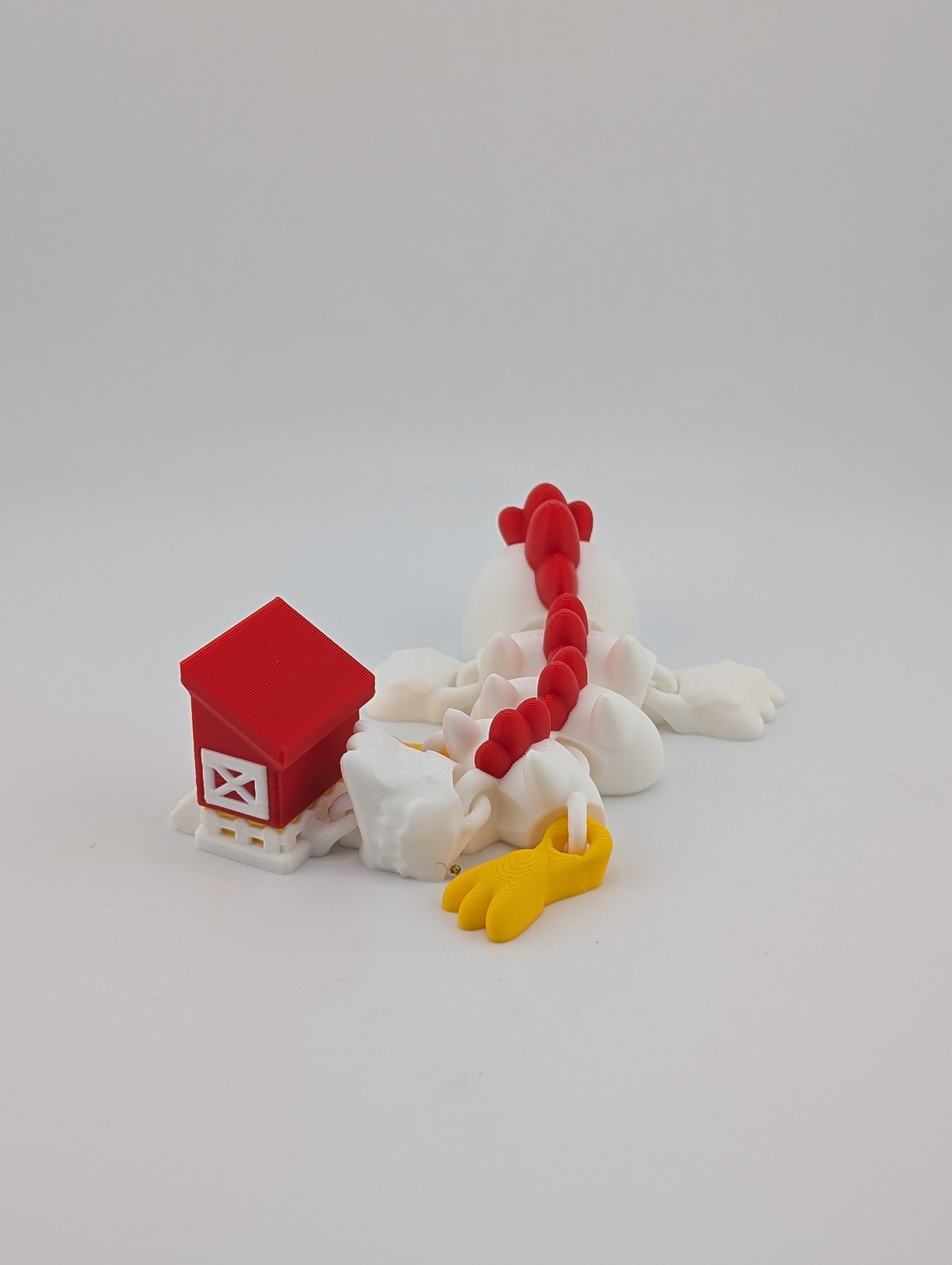 🐔🐉 The Mini Cluck-Dragon! 🥚 Articulated Chicken-Dragon with Coop Tail ✨🏠
