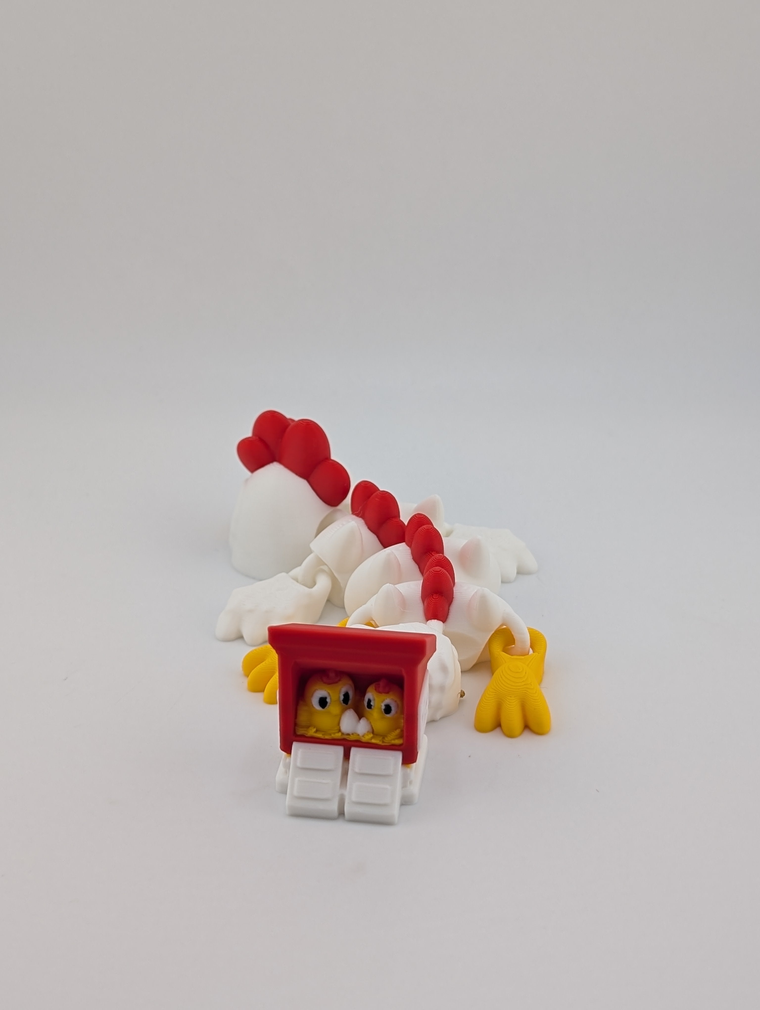 🐔🐉 The Mini Cluck-Dragon! 🥚 Articulated Chicken-Dragon with Coop Tail ✨🏠