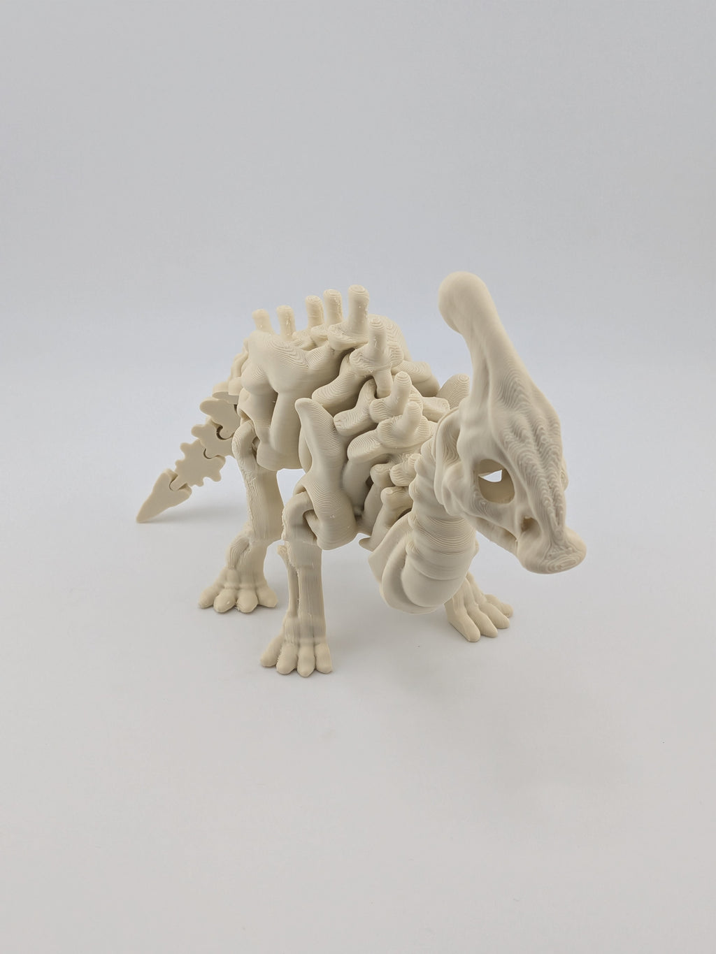 Flexi Skeleton Parasaurolophus – 3D Printed PLA Toy
