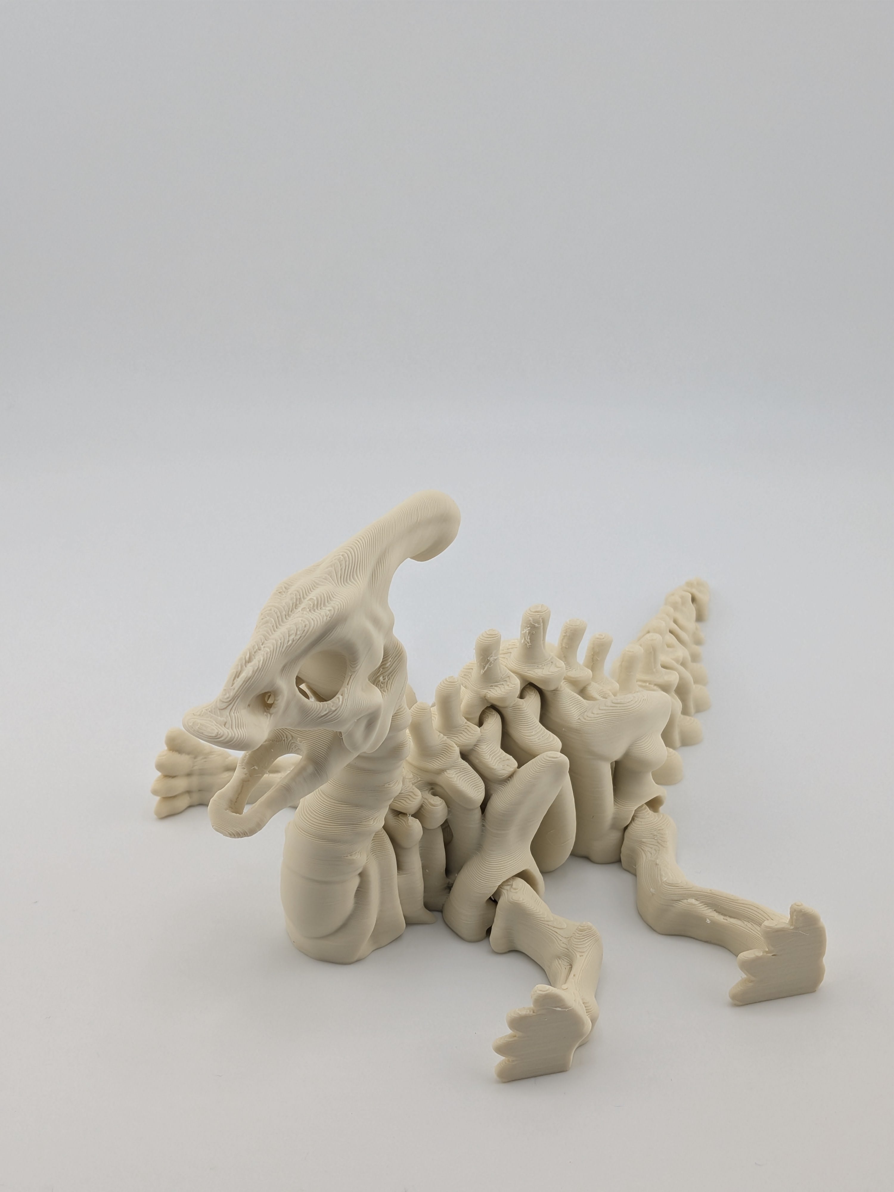 Flexi Skeleton Parasaurolophus – 3D Printed PLA Toy