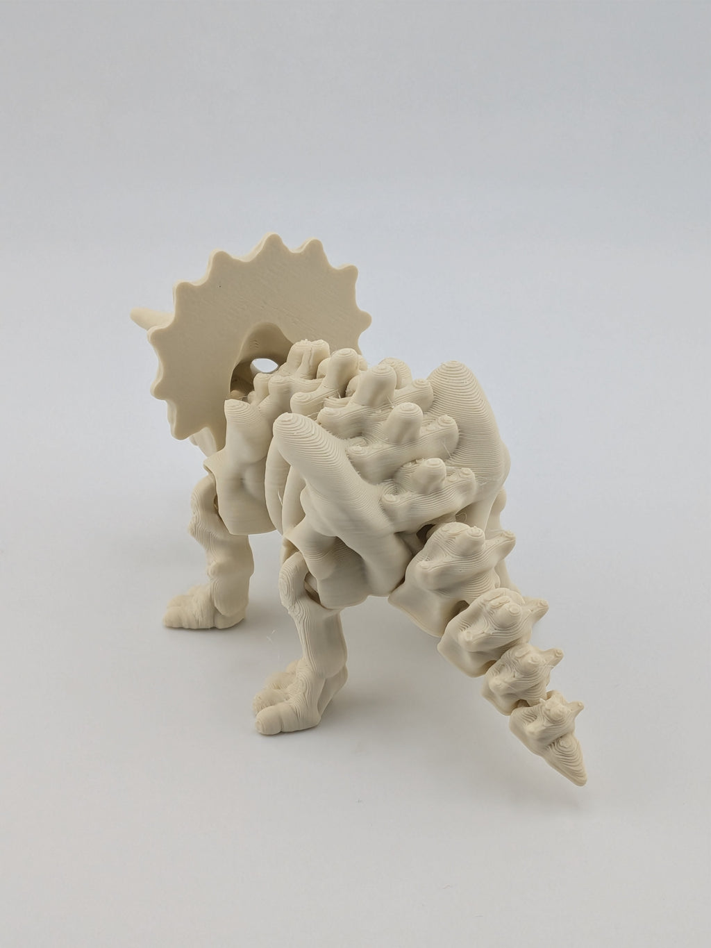 Flexi Skeleton Triceratops – 3D Printed PLA Toy