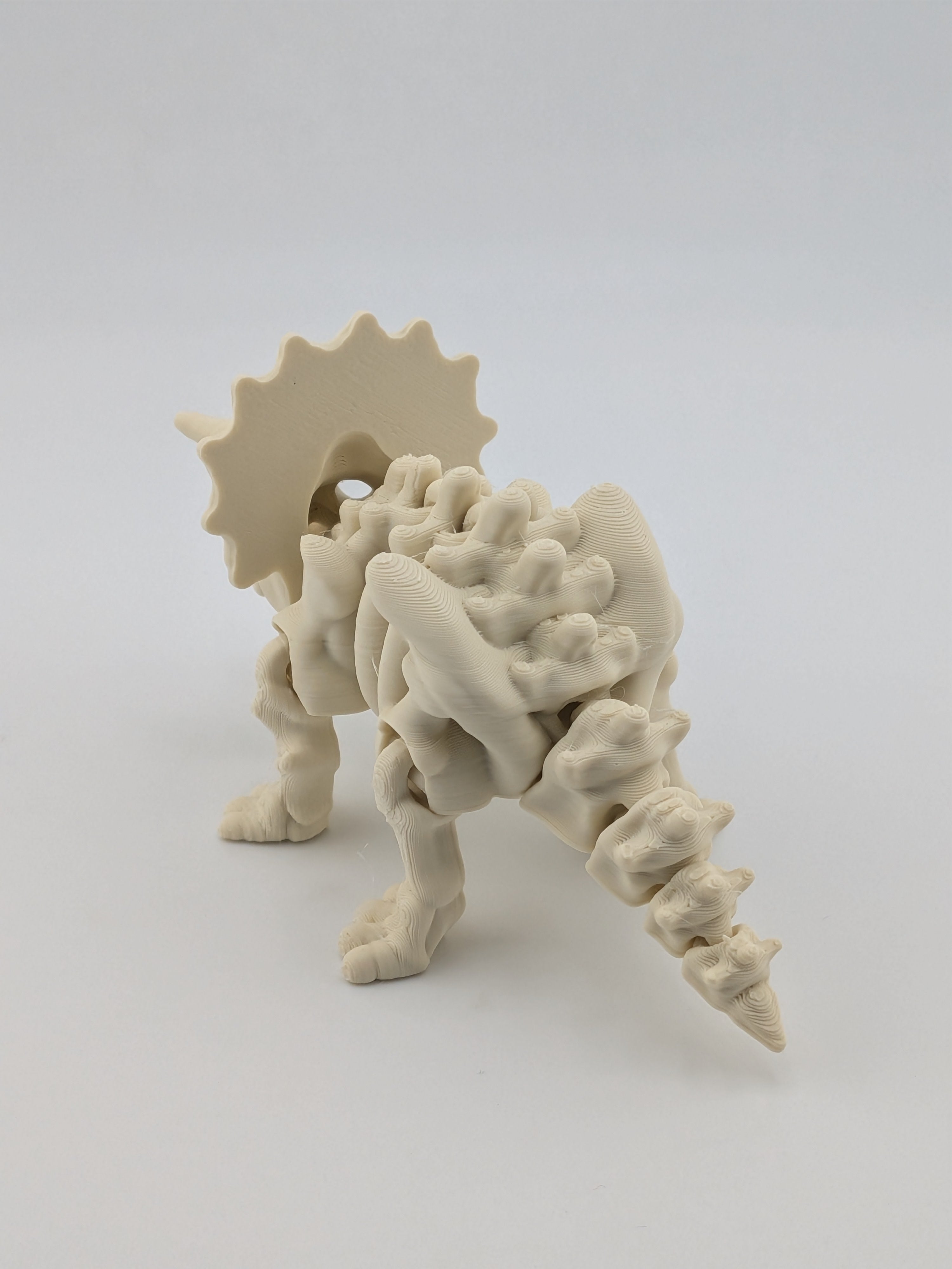 Flexi Skeleton Triceratops – 3D Printed PLA Toy