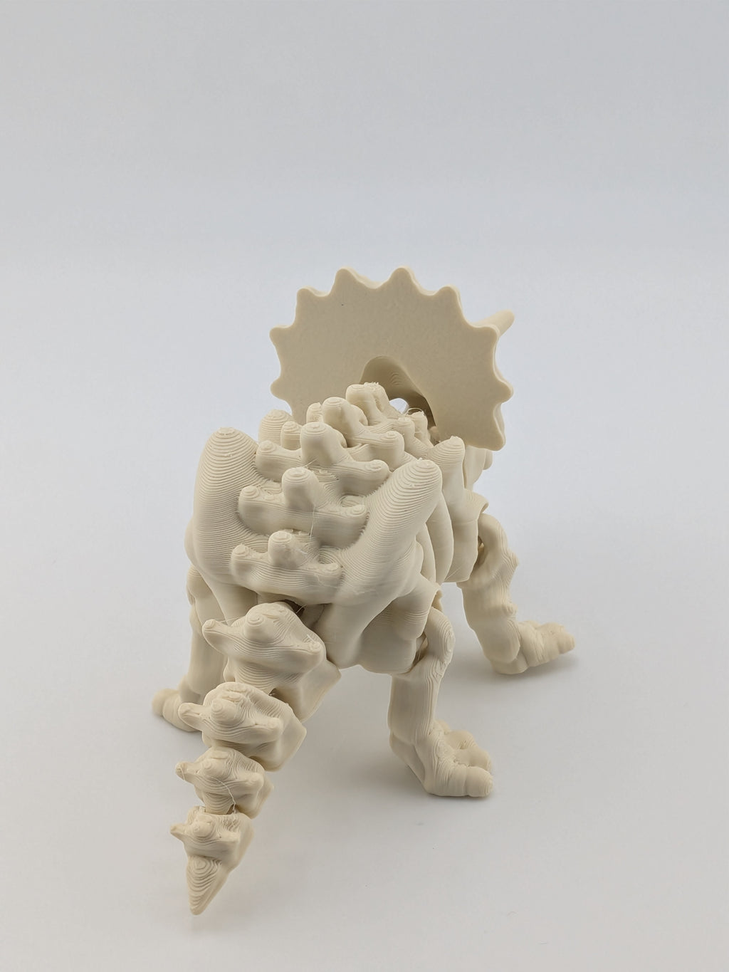 Flexi Skeleton Triceratops – 3D Printed PLA Toy