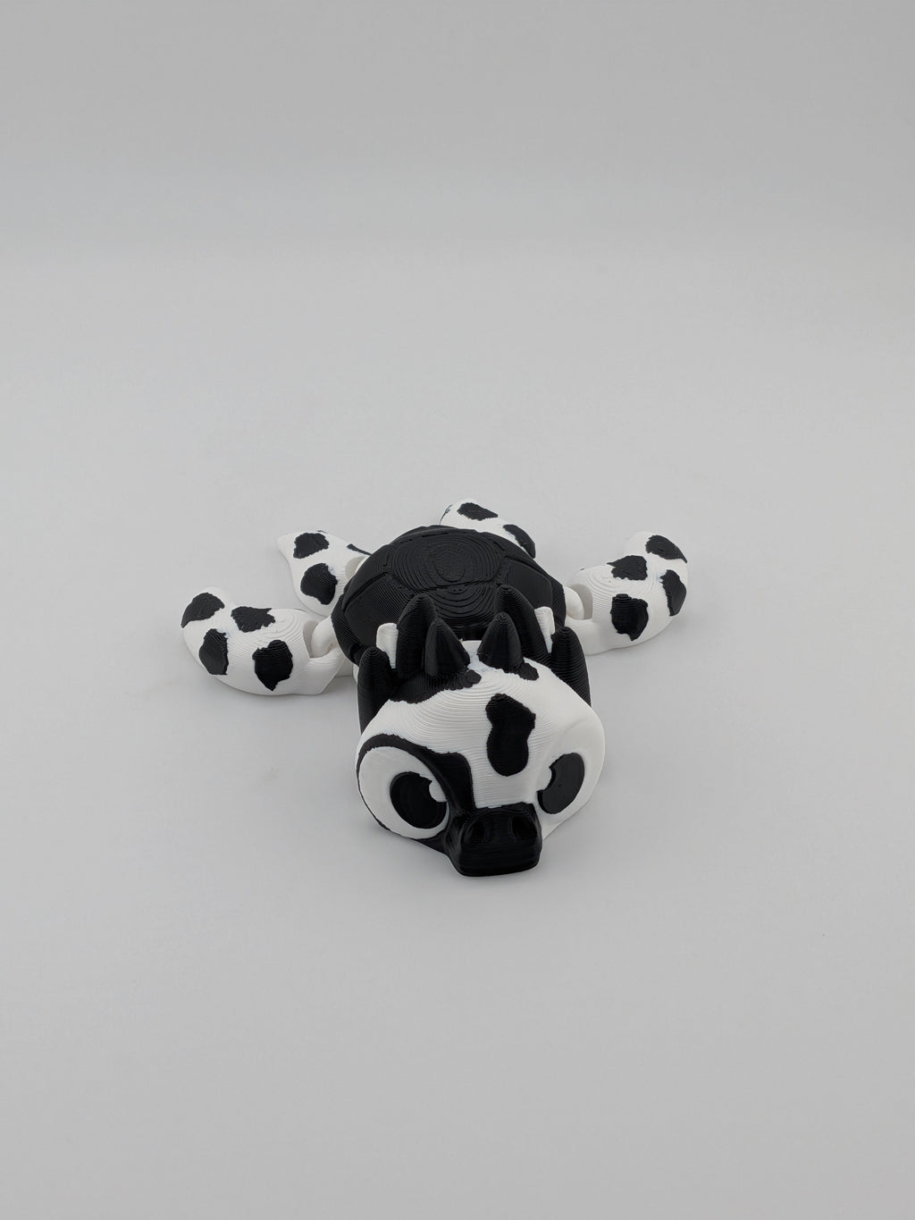 🐄🐢 The Moo-Turtle Flexi! 🥛 3.5" Articulated Spotted Cow-Turtle Fidget ✨🌾