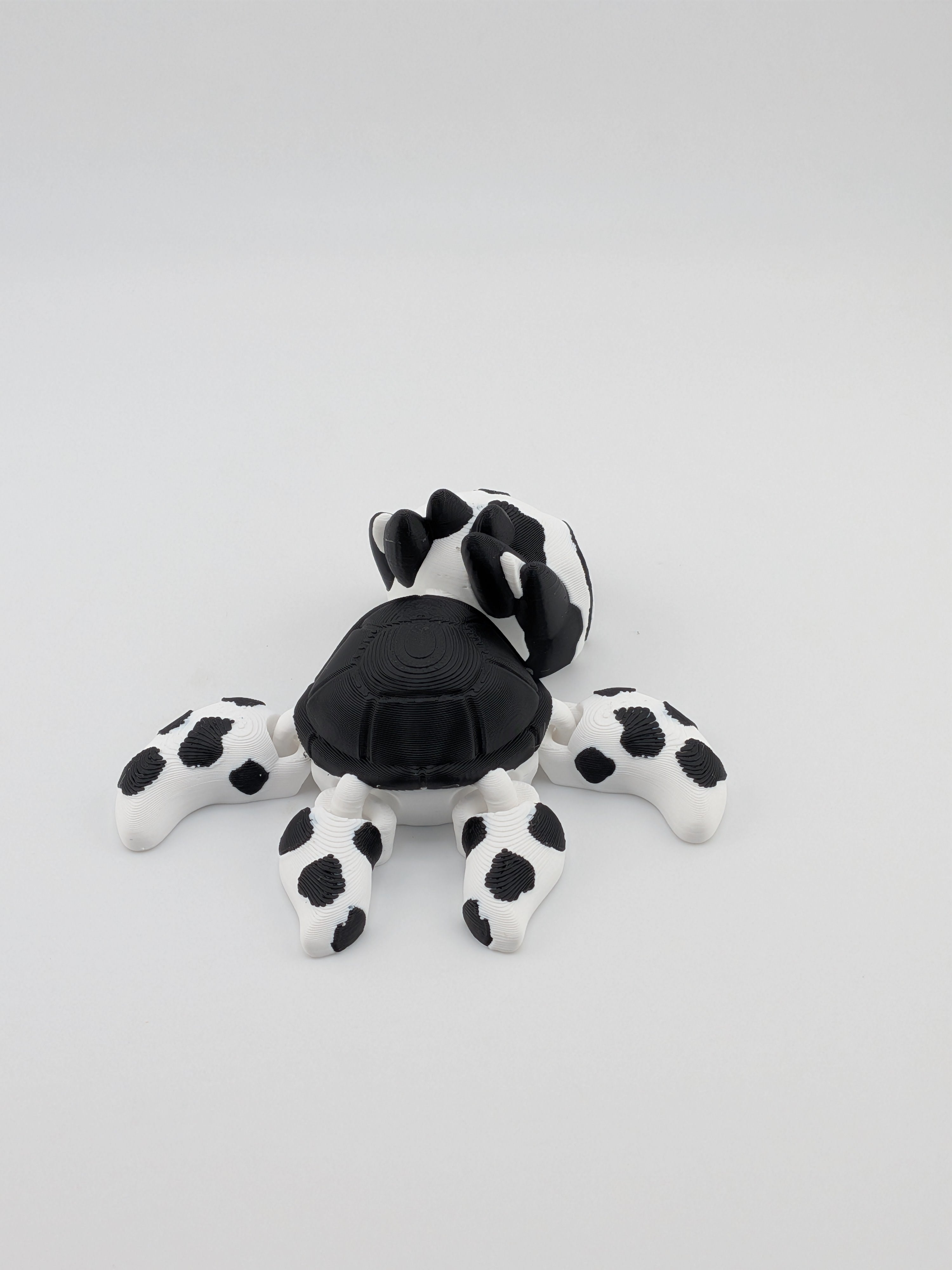 🐄🐢 The Moo-Turtle Flexi! 🥛 3.5" Articulated Spotted Cow-Turtle Fidget ✨🌾