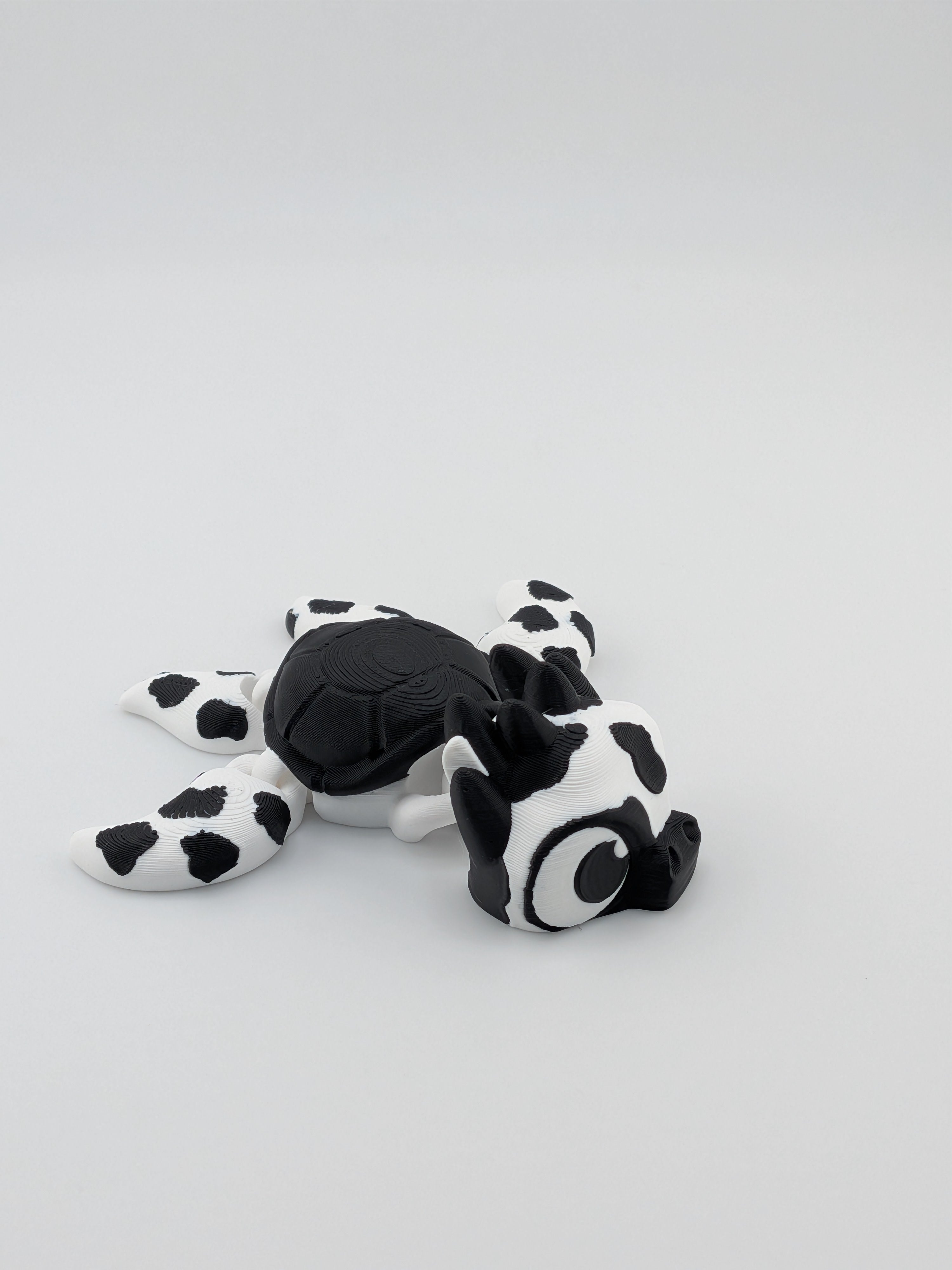 🐄🐢 The Moo-Turtle Flexi! 🥛 3.5" Articulated Spotted Cow-Turtle Fidget ✨🌾