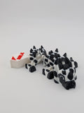 🐮🐉 5.6" Mini Cow Flexi Dragon | Articulated "Moo-Magic" with Milk Carton Tail 🥛✨