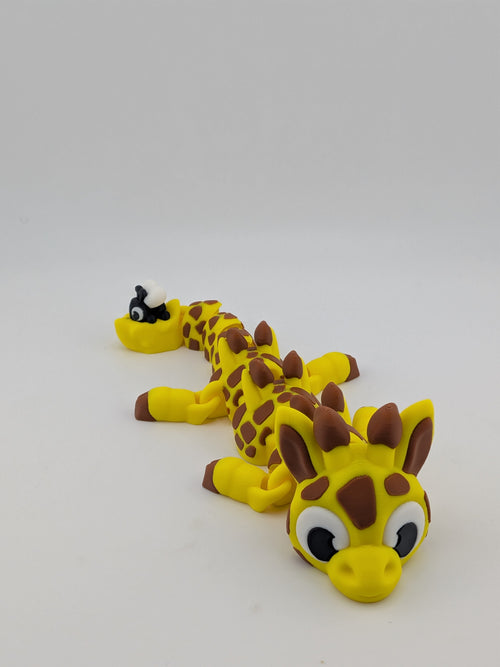 7" Giraffe Dragon Flexi | Articulated 3D Printed Fidget & Fly Sidekick
