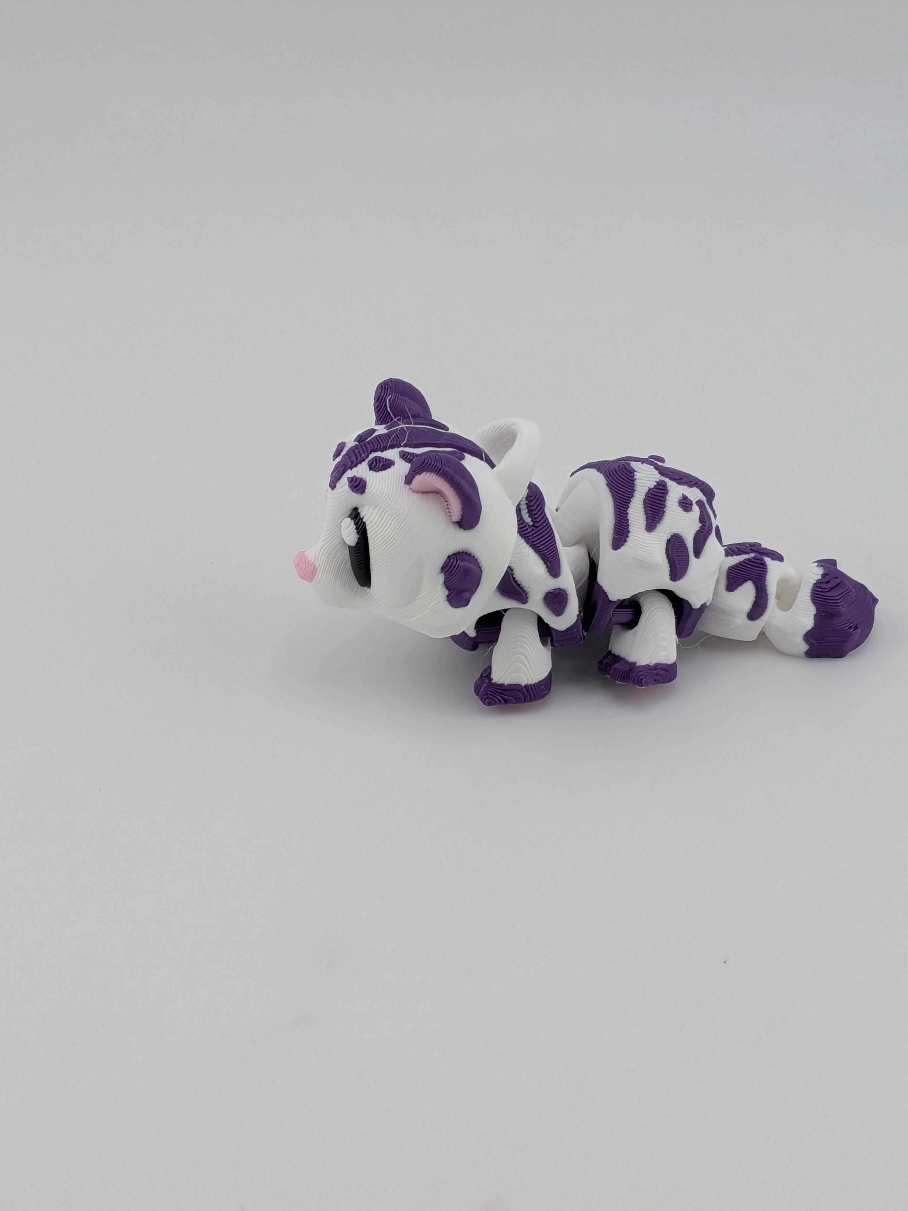 🐯✨ Mini Flexi-Tiger! 🐾 2.5" Articulated Cub & Keychain Fidget Charm 🌈🧡