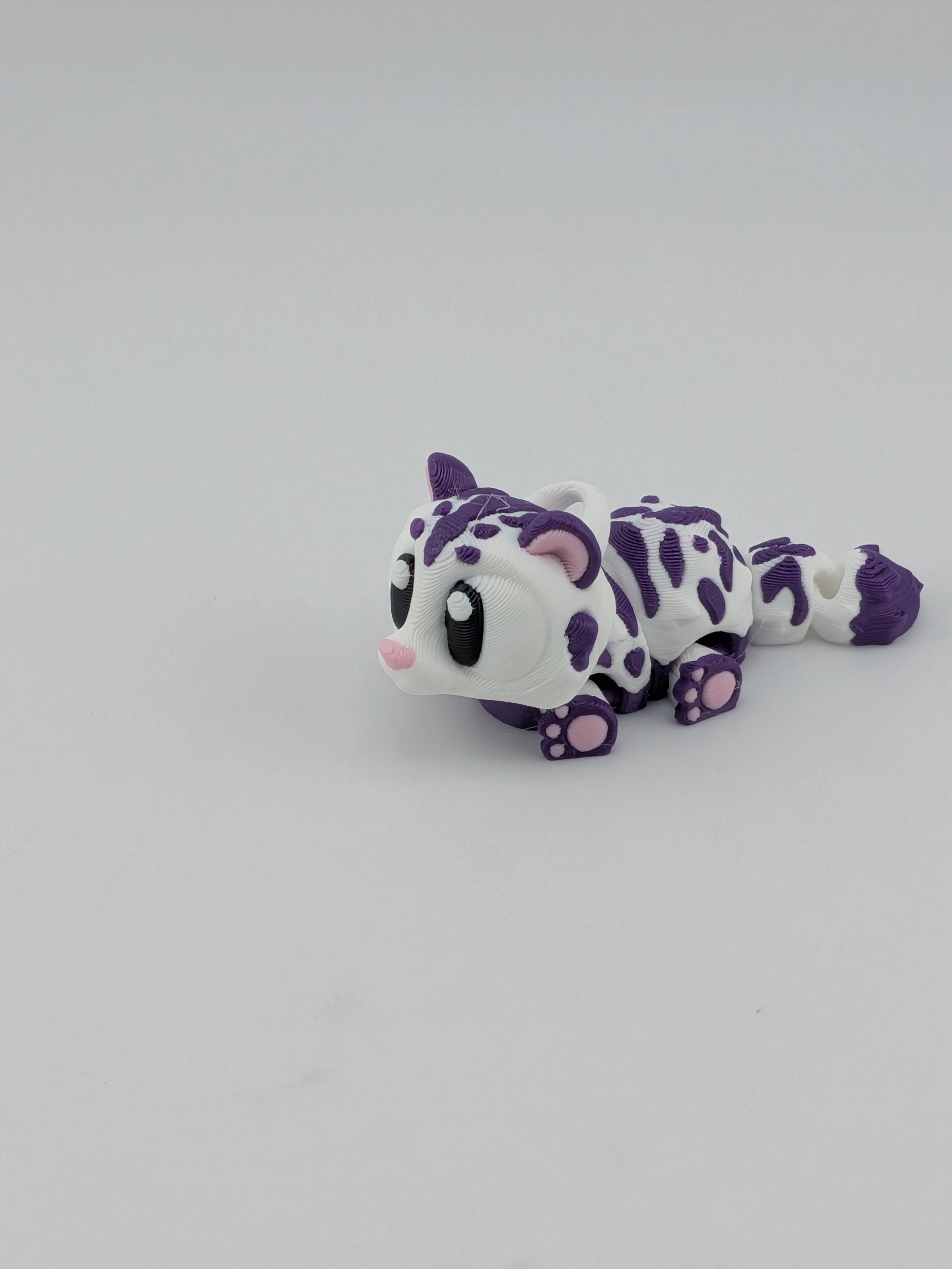 🐯✨ Mini Flexi-Tiger! 🐾 2.5" Articulated Cub & Keychain Fidget Charm 🌈🧡