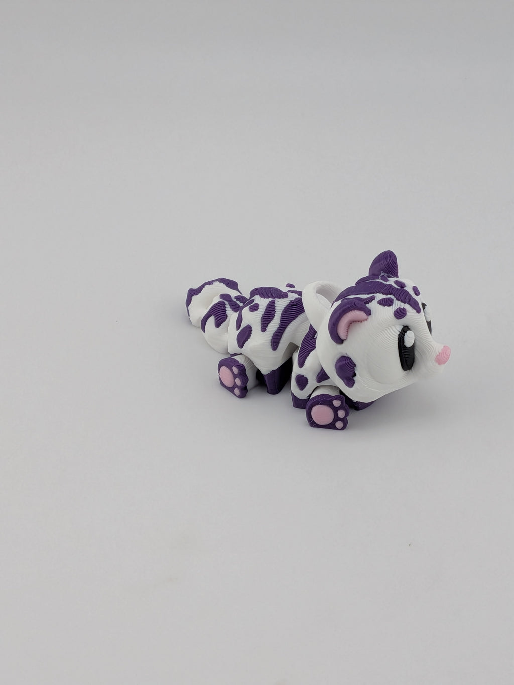 🐯✨ Mini Flexi-Tiger! 🐾 2.5" Articulated Cub & Keychain Fidget Charm 🌈🧡
