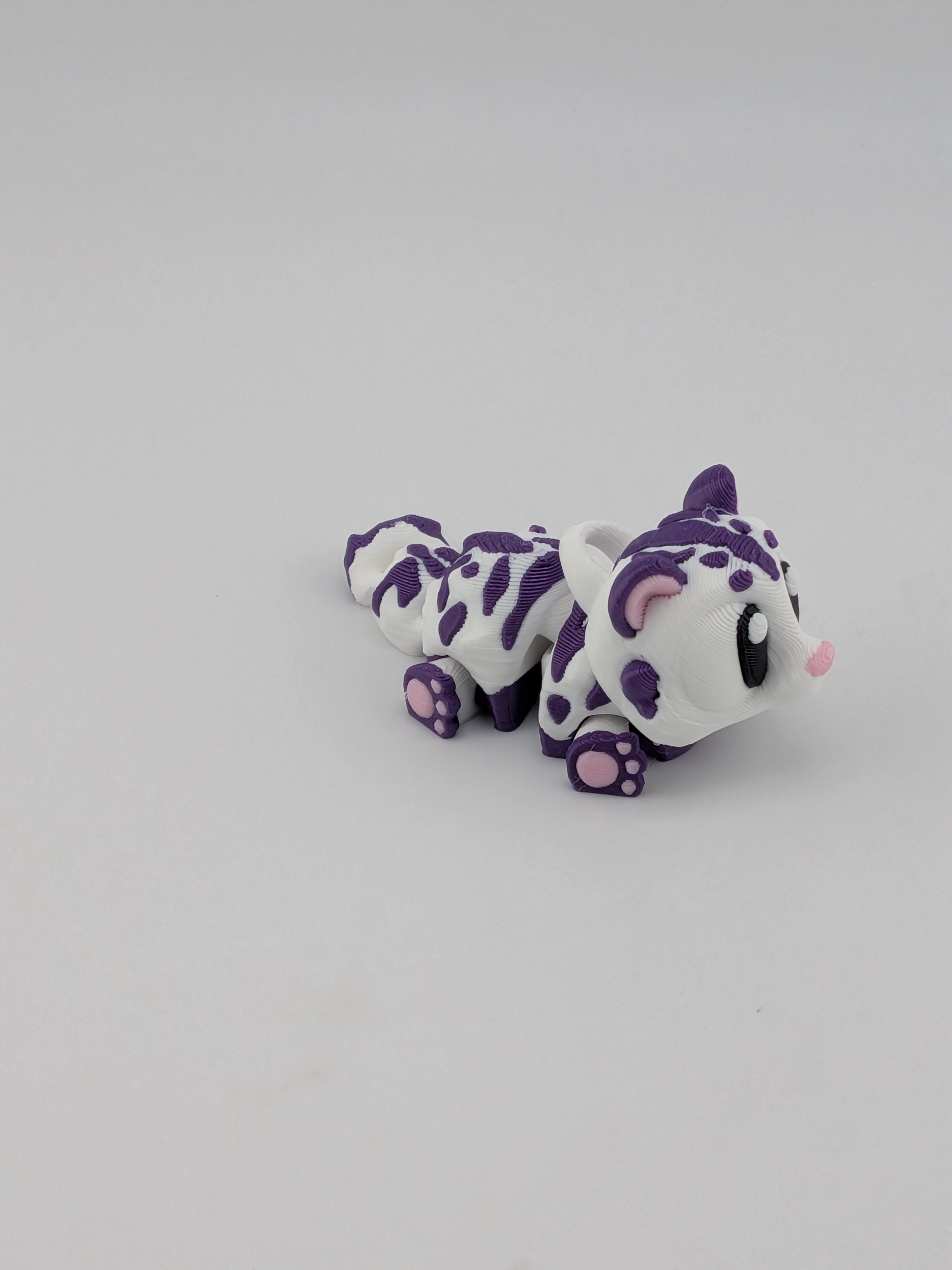 🐯✨ Mini Flexi-Tiger! 🐾 2.5" Articulated Cub & Keychain Fidget Charm 🌈🧡