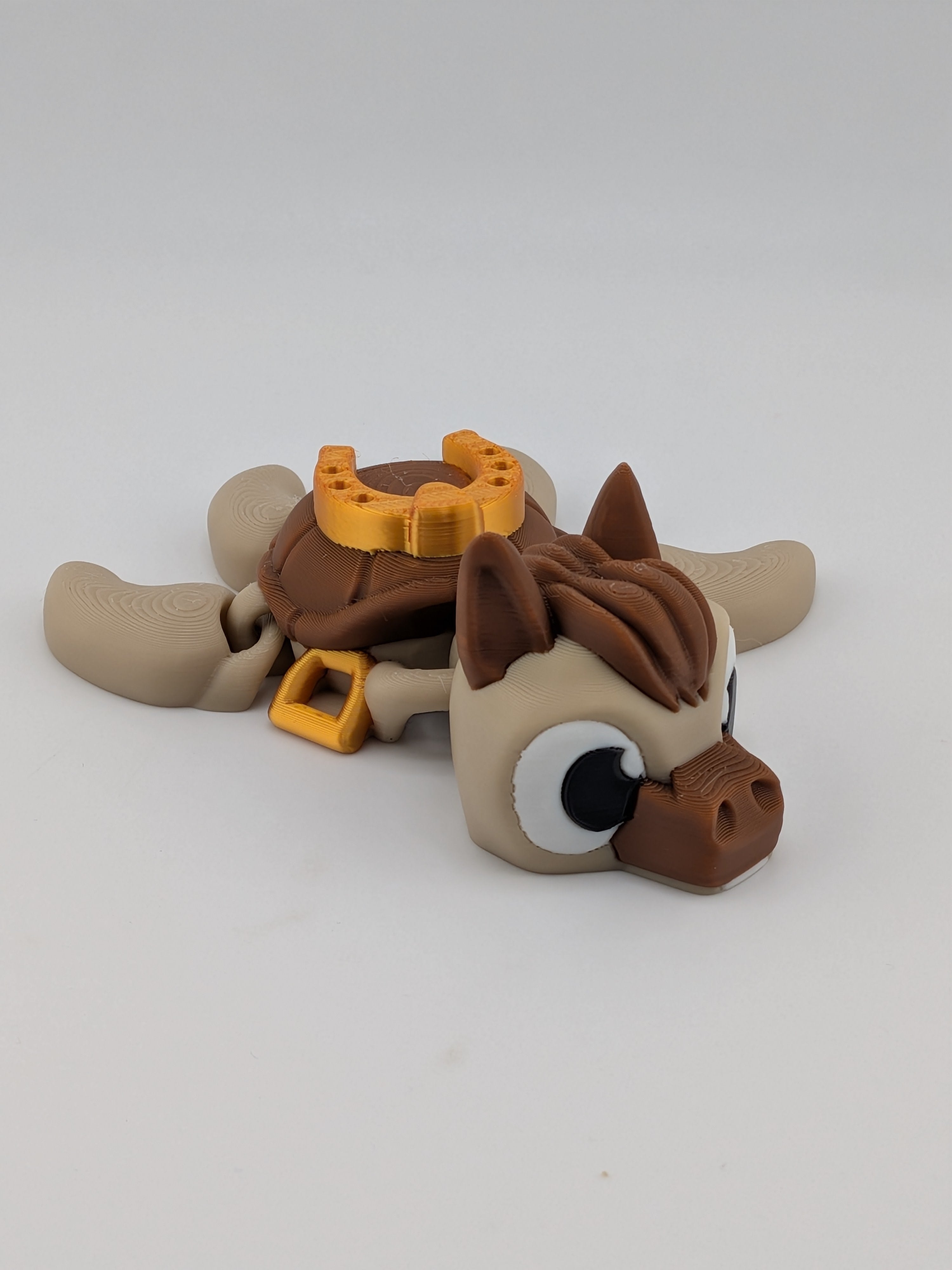 Horse-Turtle Hybrid Flexi | Articulated 3D Printed Fidget & Lucky Desk Pet