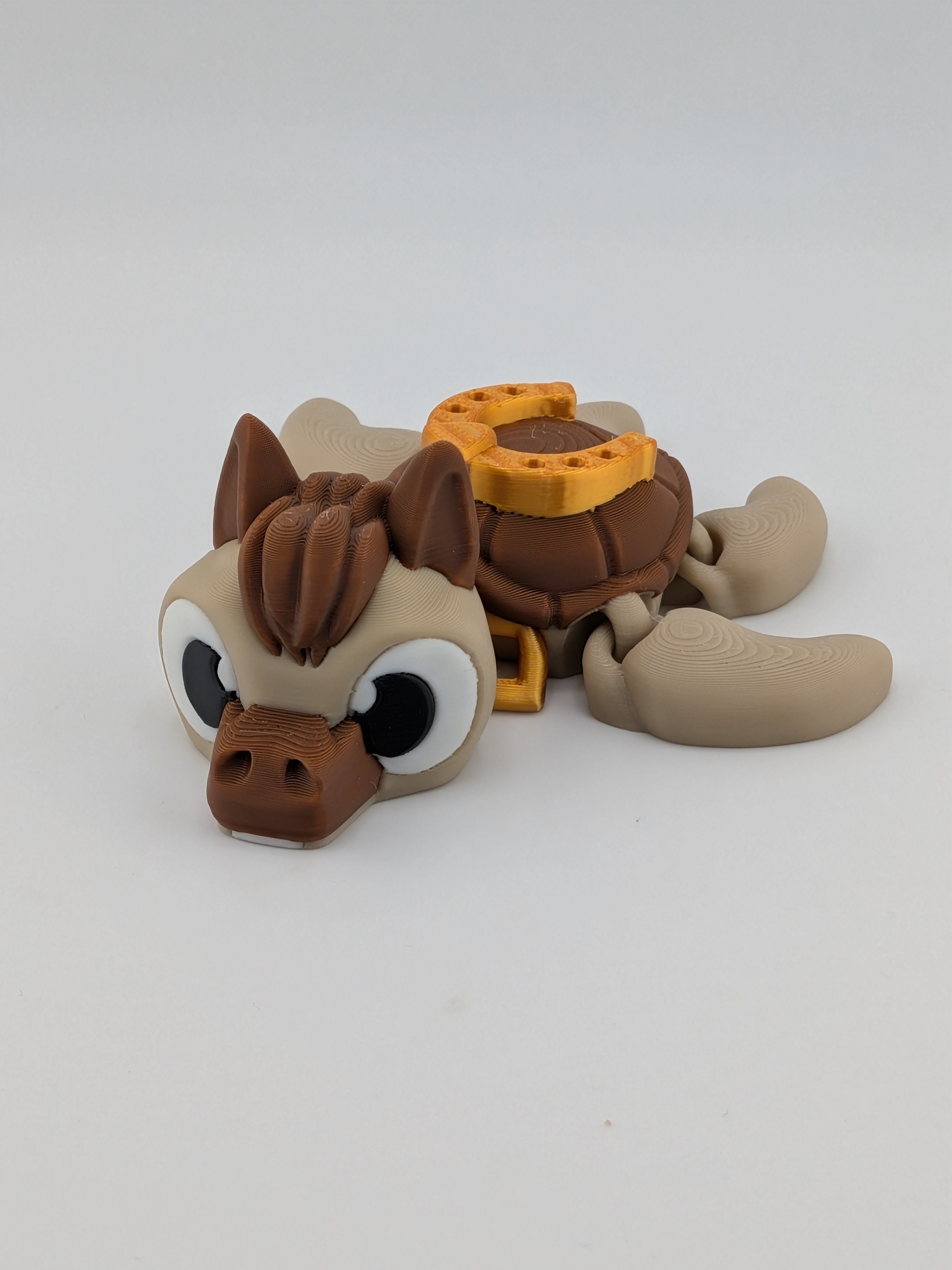 Horse-Turtle Hybrid Flexi | Articulated 3D Printed Fidget & Lucky Desk Pet