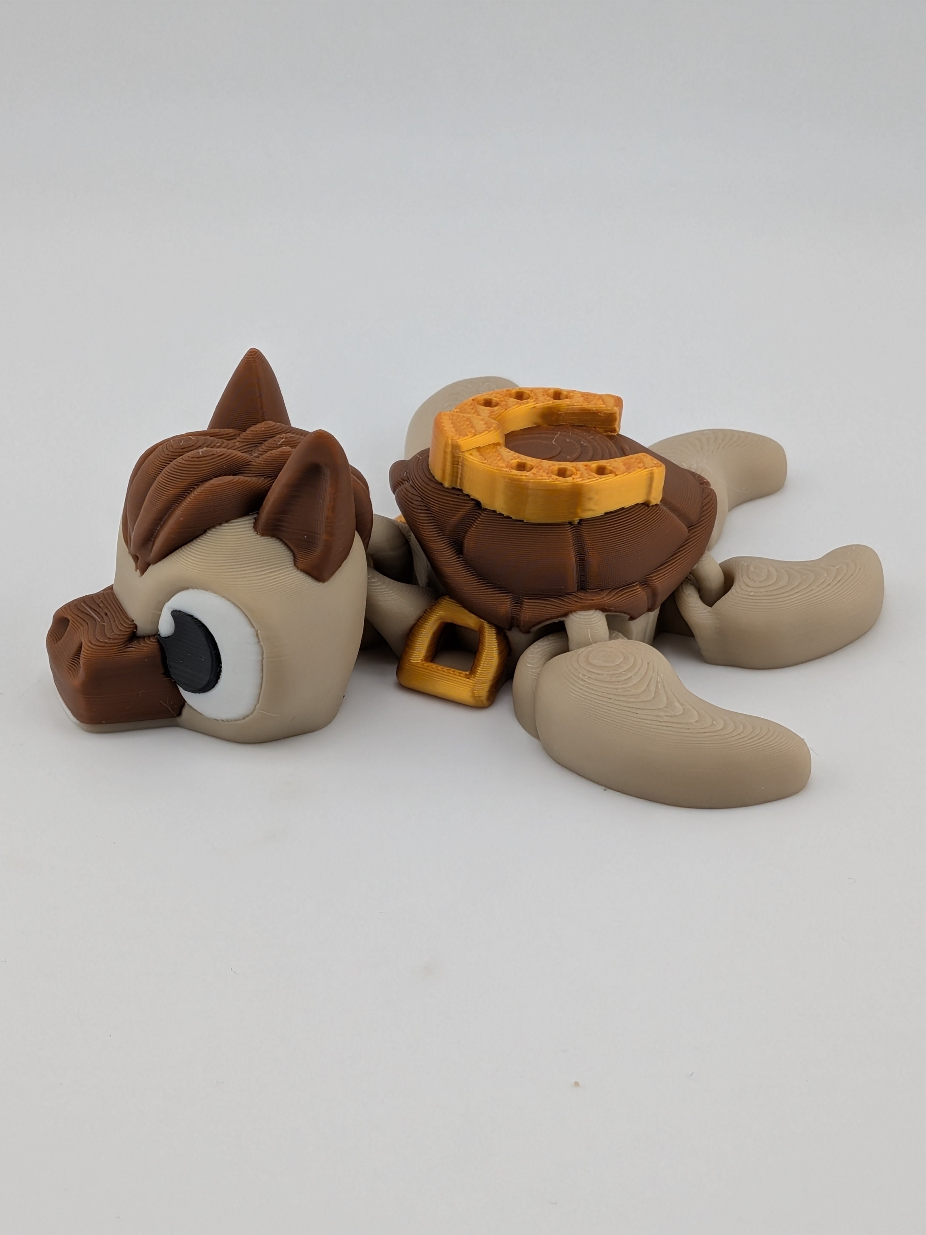 Horse-Turtle Hybrid Flexi | Articulated 3D Printed Fidget & Lucky Desk Pet