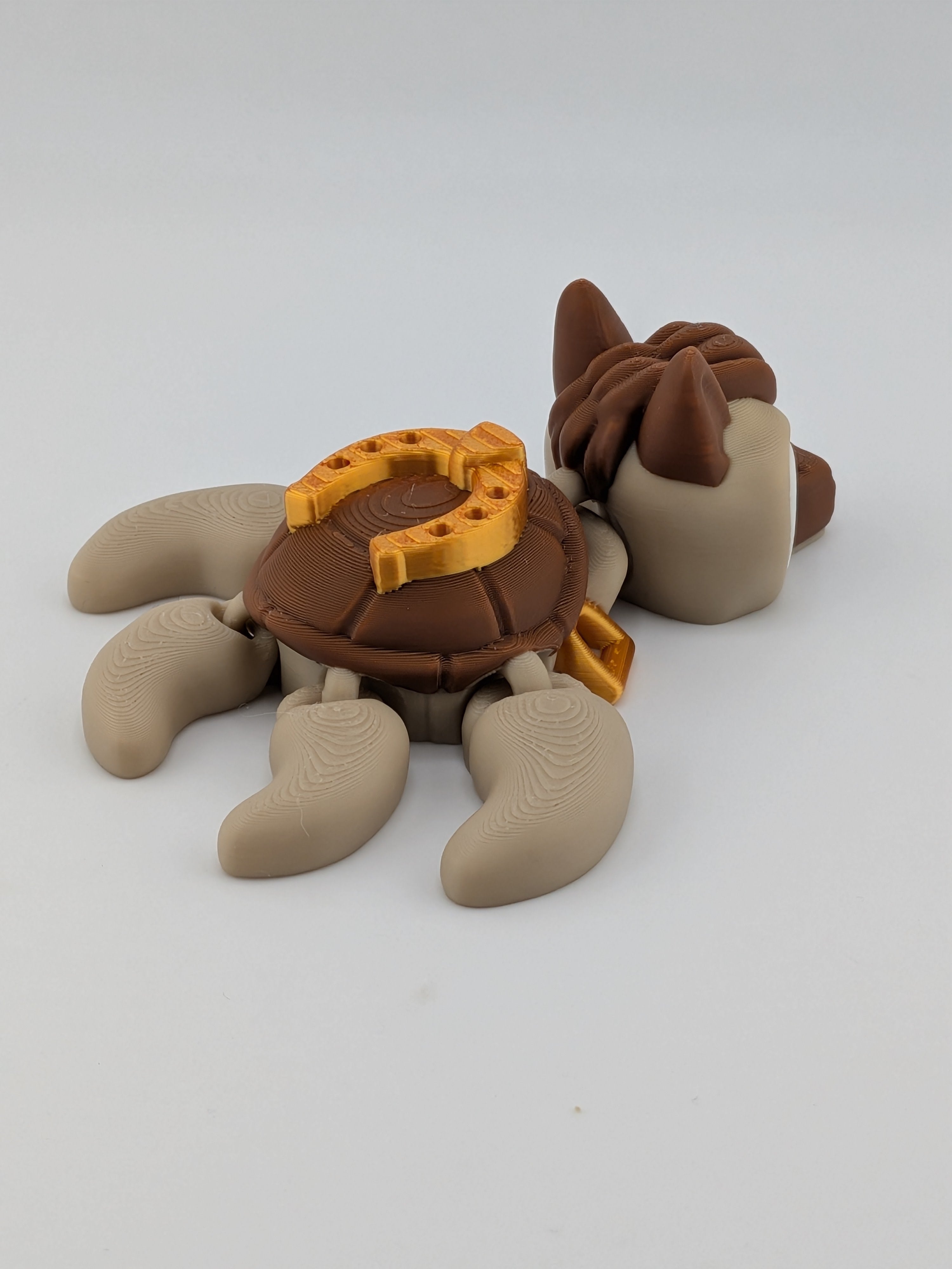 🐎🐢 The "Sea-Stallion" Flexi! ✨ 4" Horse-Turtle Hybrid with Lucky Gold Horseshoe 🌊🍀