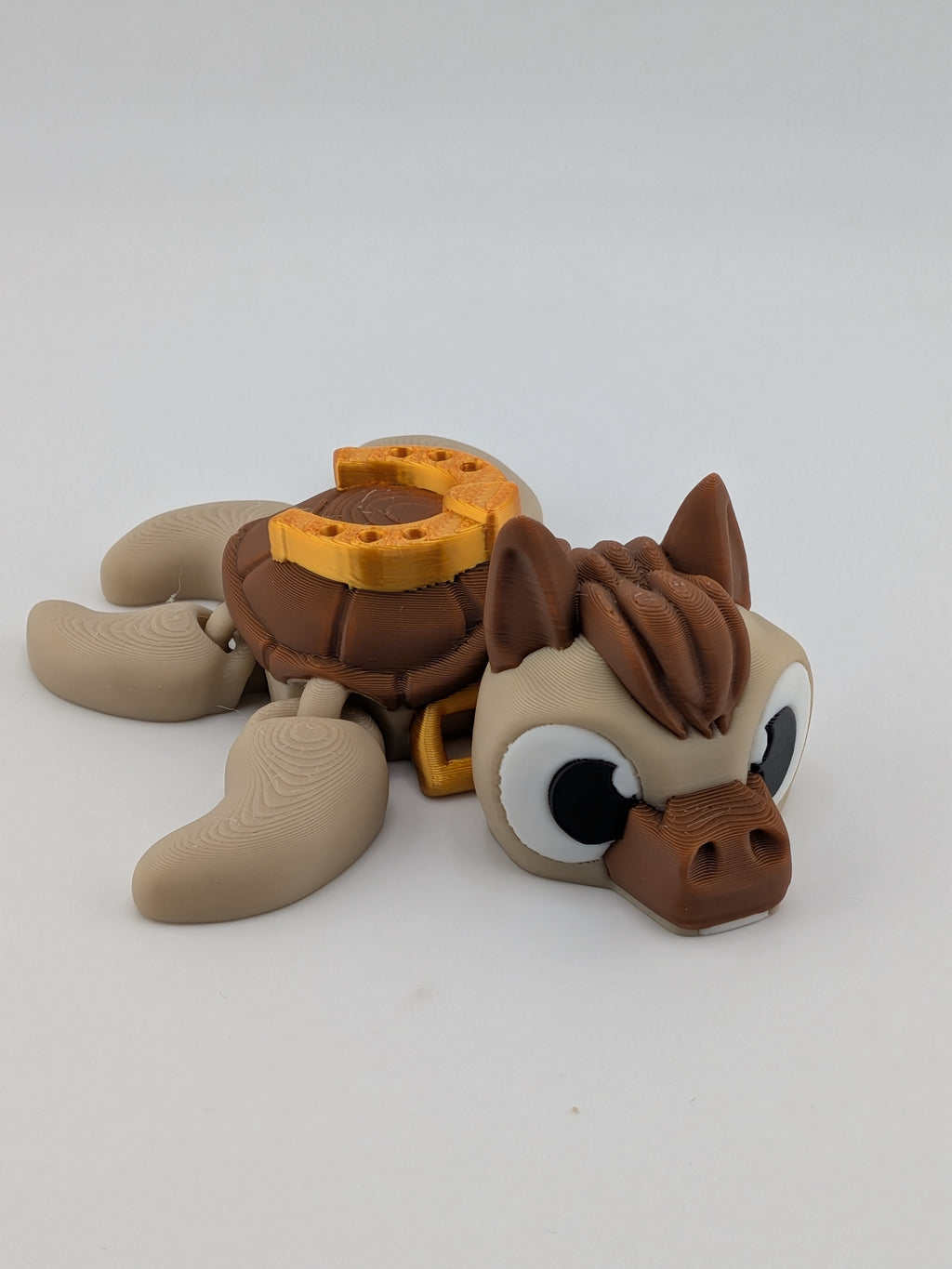 🐎🐢 The "Sea-Stallion" Flexi! ✨ 4" Horse-Turtle Hybrid with Lucky Gold Horseshoe 🌊🍀