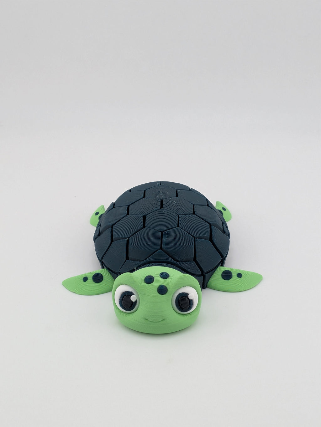 🐢🌿 Deep Green Hex-Mesh Flexi Turtle! 🛡️ Articulated 3D Printed Sea Turtle Fidget ✨🌊