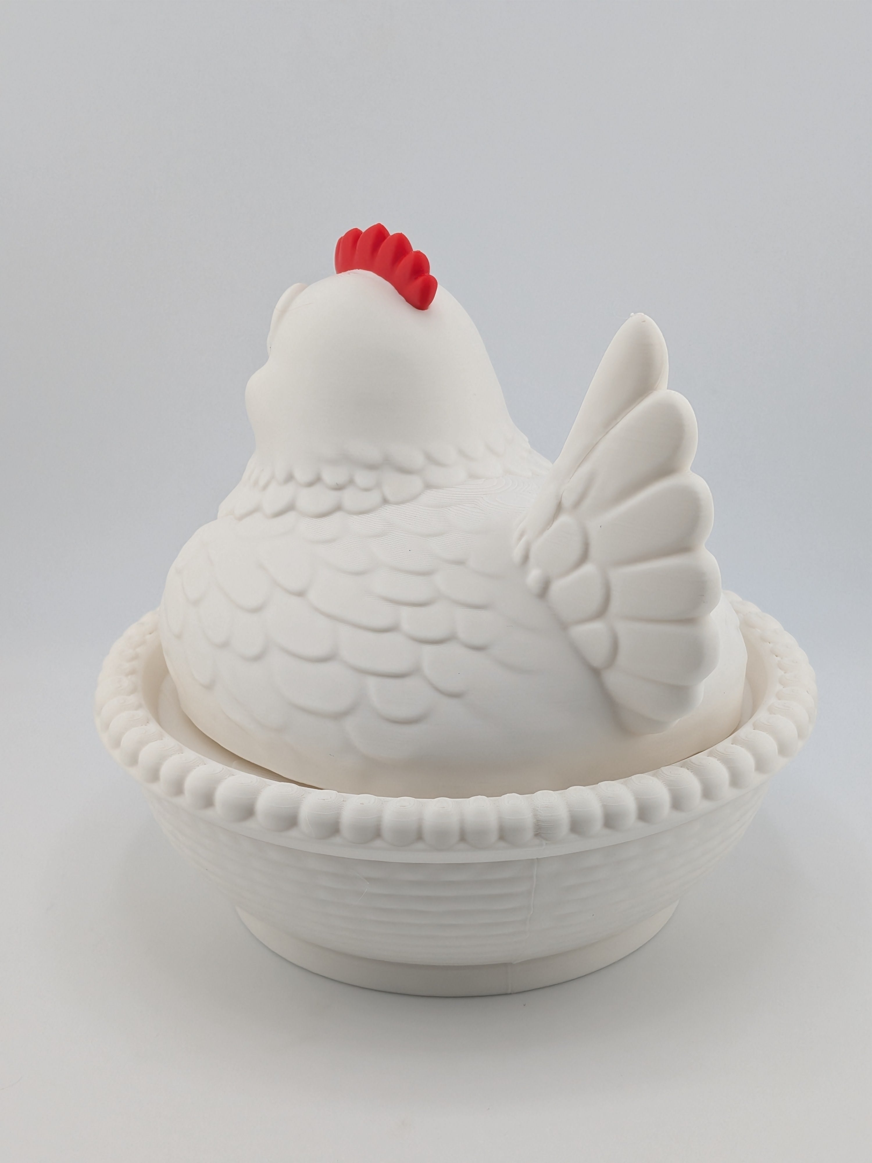 🐔🧺 The Mother Hen Nest Bundle! 🥚 5.5" Bowl with 3 Mini Flexi Chicks ✨🐥
