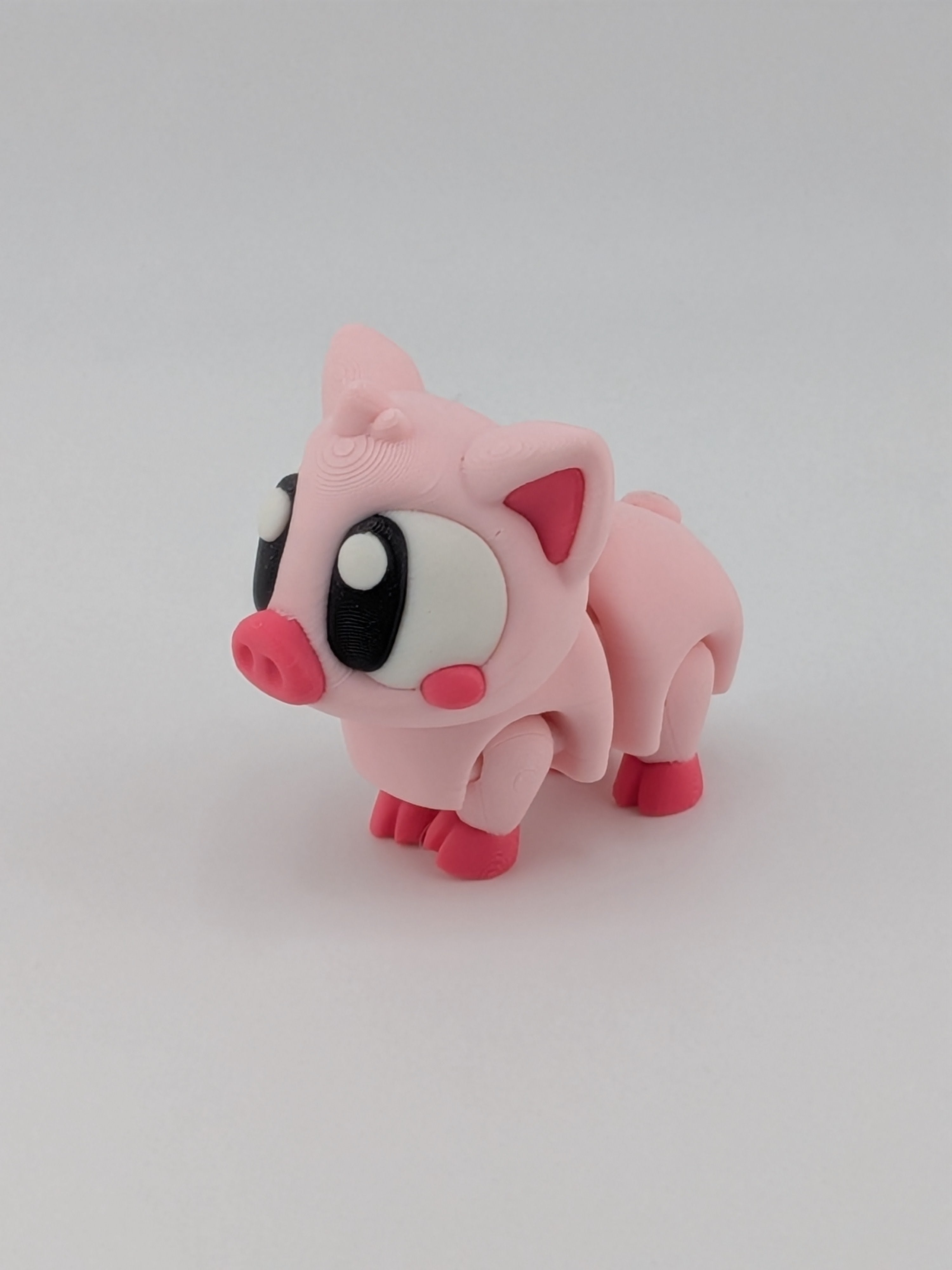 🐷🔑 Mini Flexi Pig Keychain! 🐽 1.5" Articulated Piglet Fidget & Bag Charm ✨💖