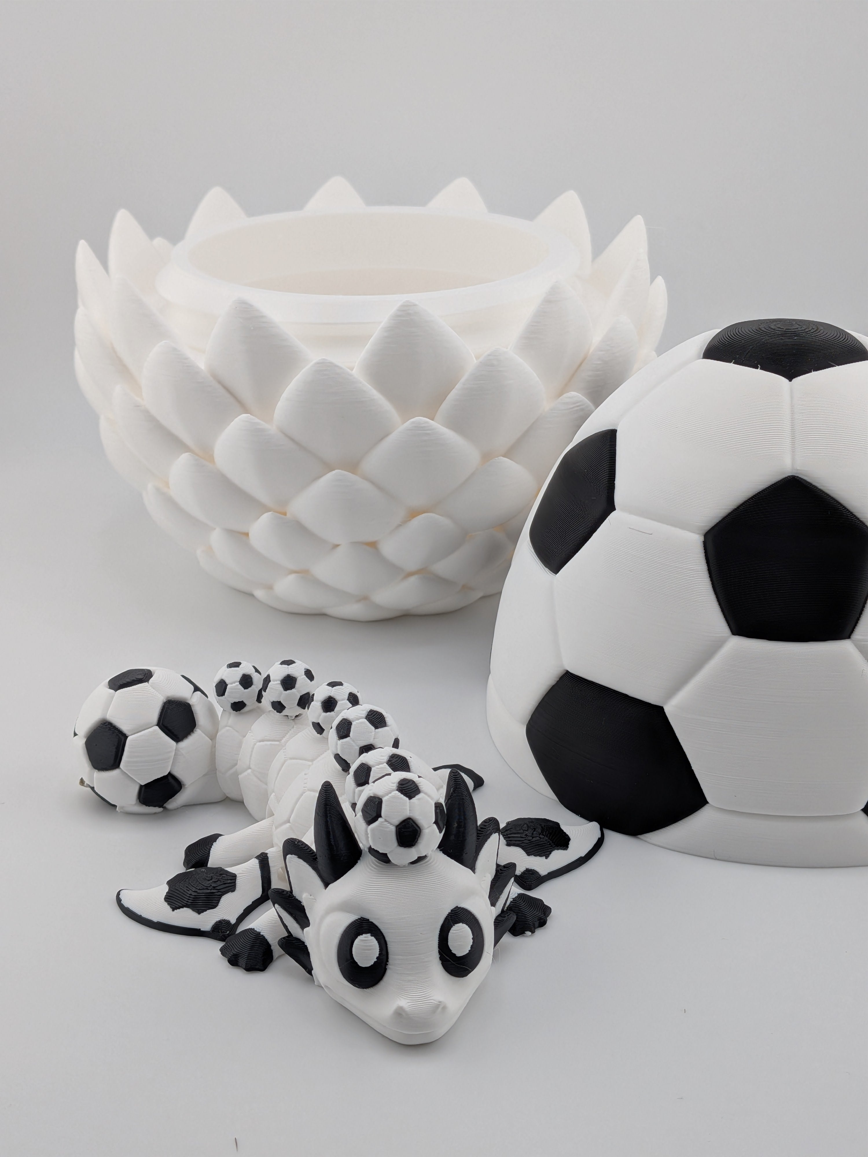 ⚽🐉 Soccer Dragon Egg Bundle! 🏟️ Choose 6" Original or 4" Mini Flexi Set ✨🥅