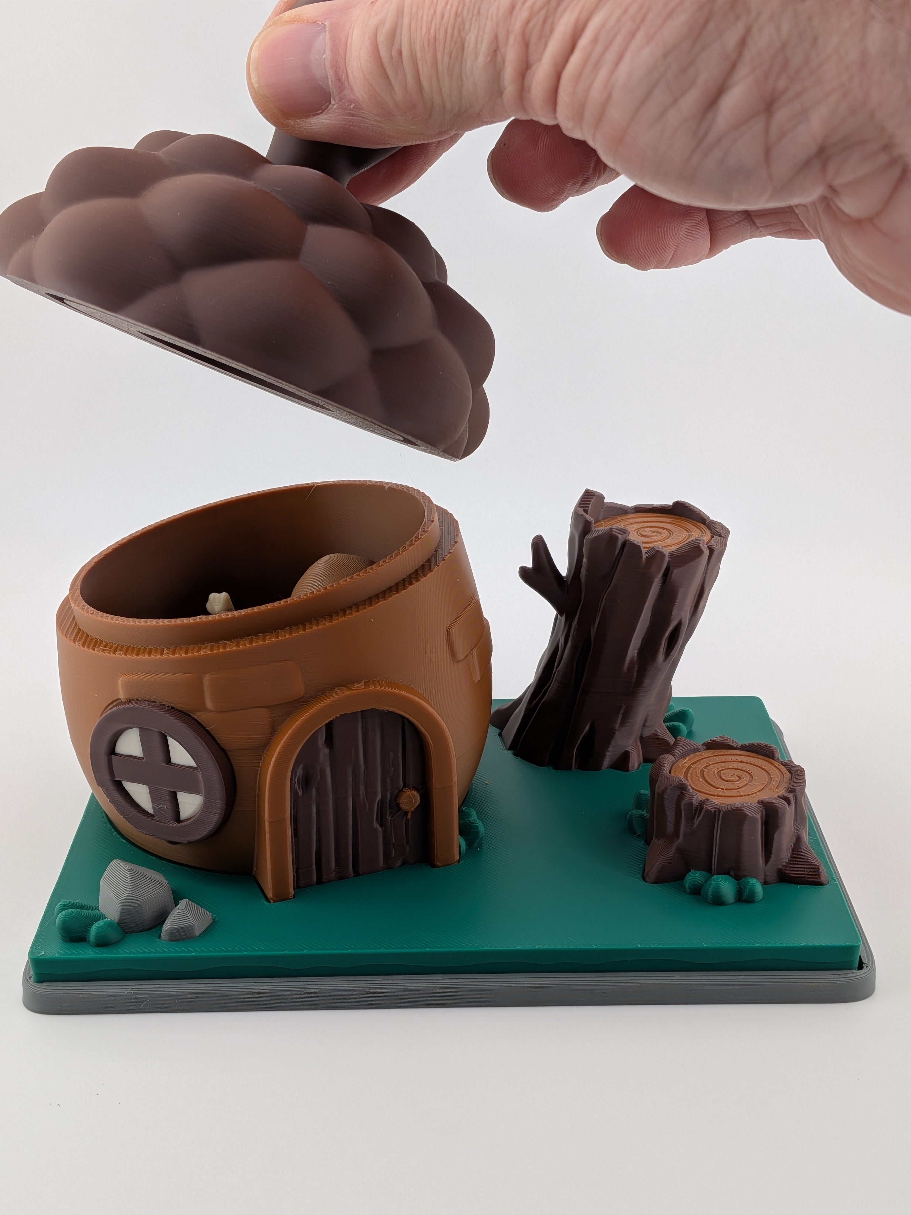 🐿️🏠 Spring Acorn Squirrel Habitat! 🌿 5-Piece Woodland Playset & Desk Decor ✨🌰