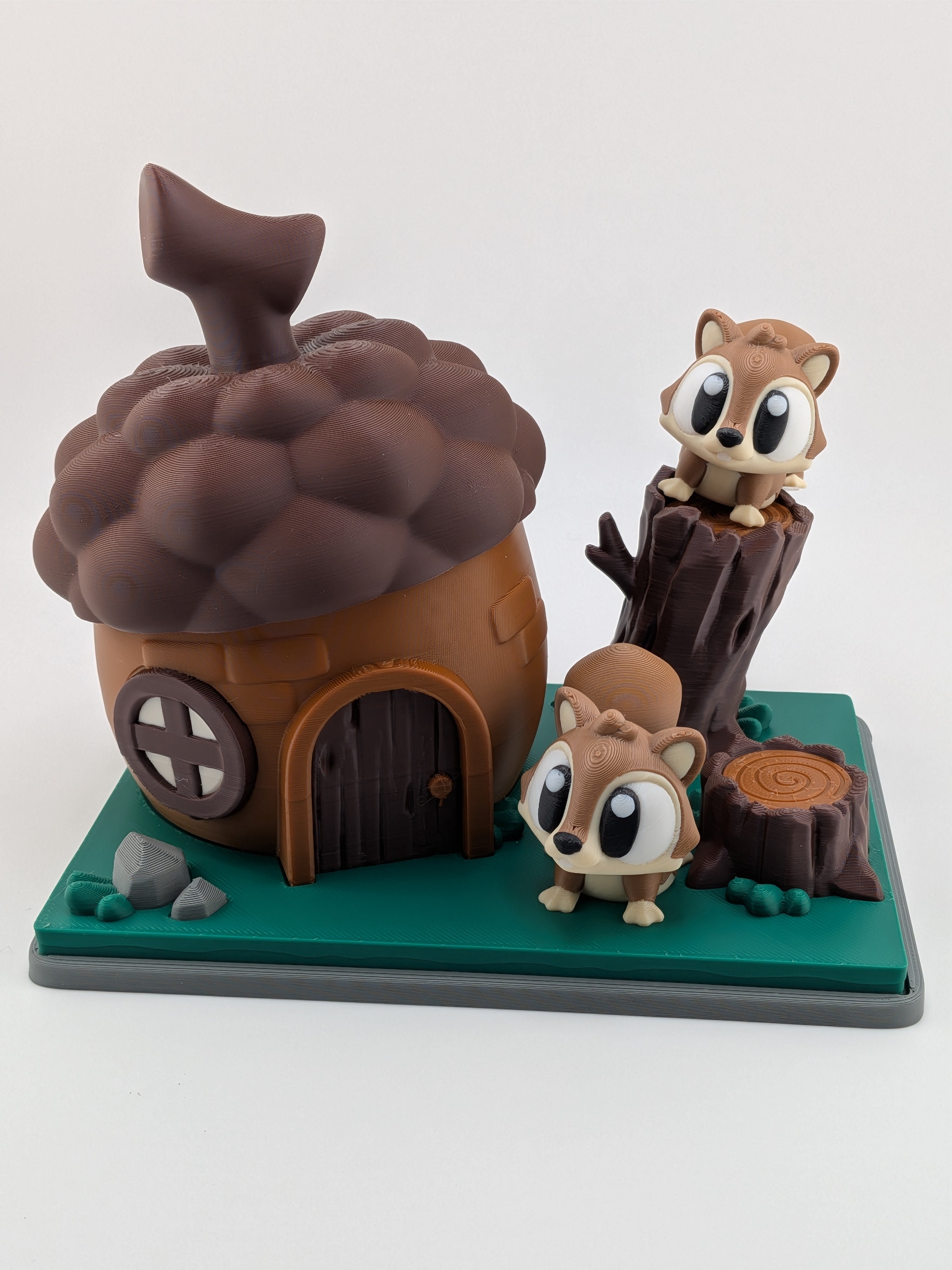 🐿️🏠 Spring Acorn Squirrel Habitat! 🌿 5-Piece Woodland Playset & Desk Decor ✨🌰