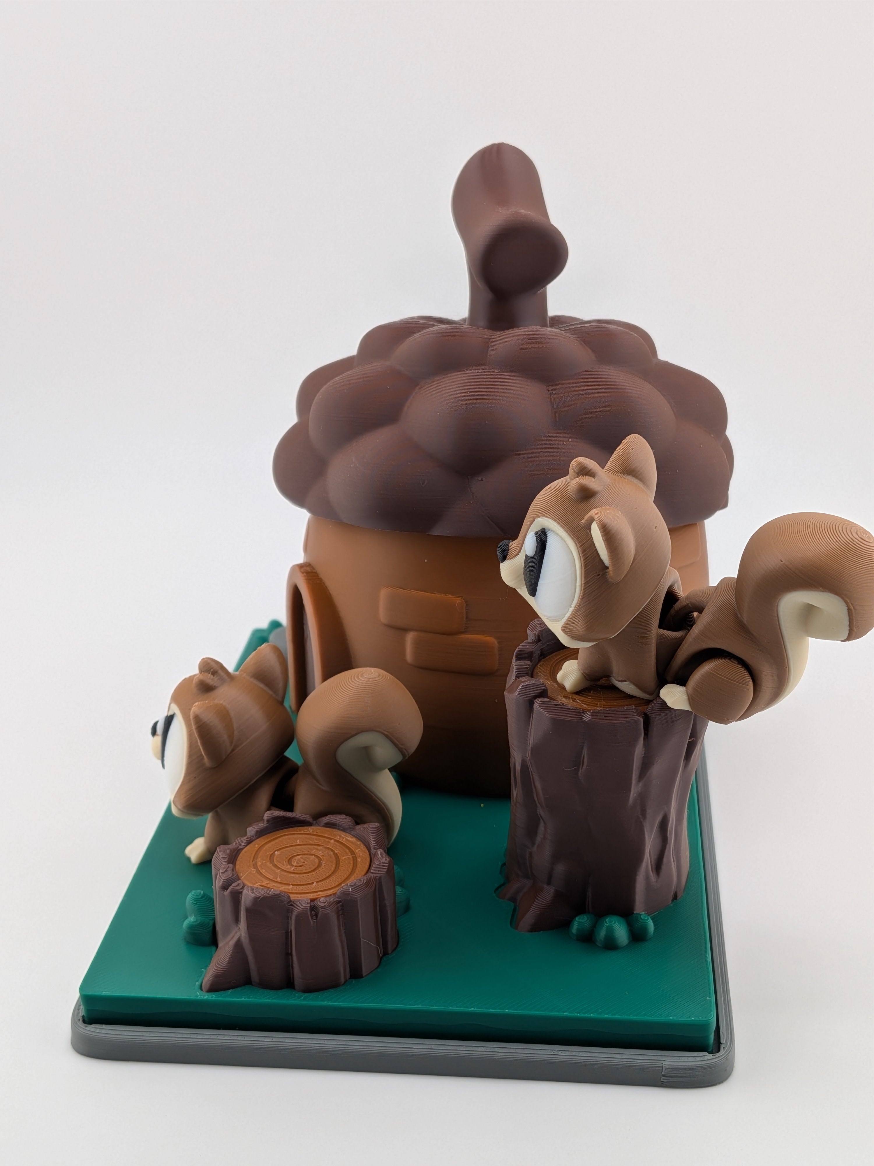 🐿️🏠 Spring Acorn Squirrel Habitat! 🌿 5-Piece Woodland Playset & Desk Decor ✨🌰