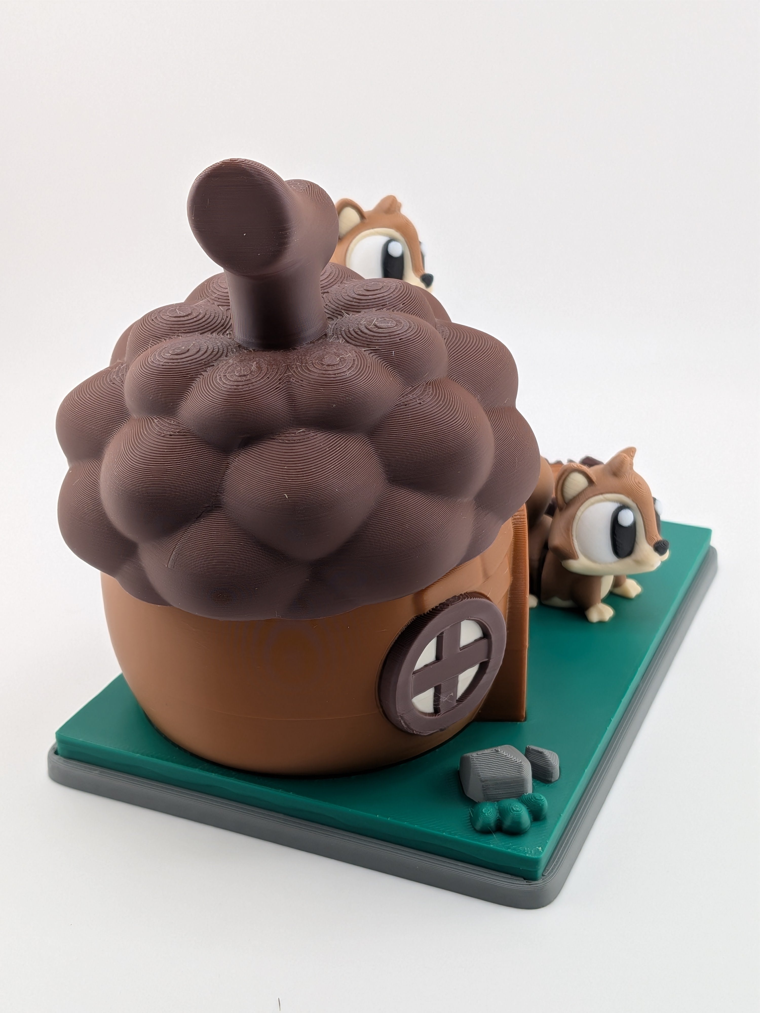🐿️🏠 Spring Acorn Squirrel Habitat! 🌿 5-Piece Woodland Playset & Desk Decor ✨🌰