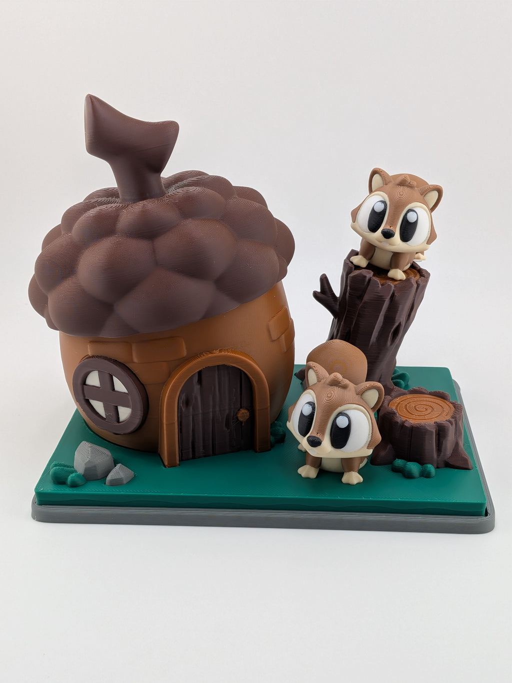 🐿️🏠 Spring Acorn Squirrel Habitat! 🌿 5-Piece Woodland Playset & Desk Decor ✨🌰
