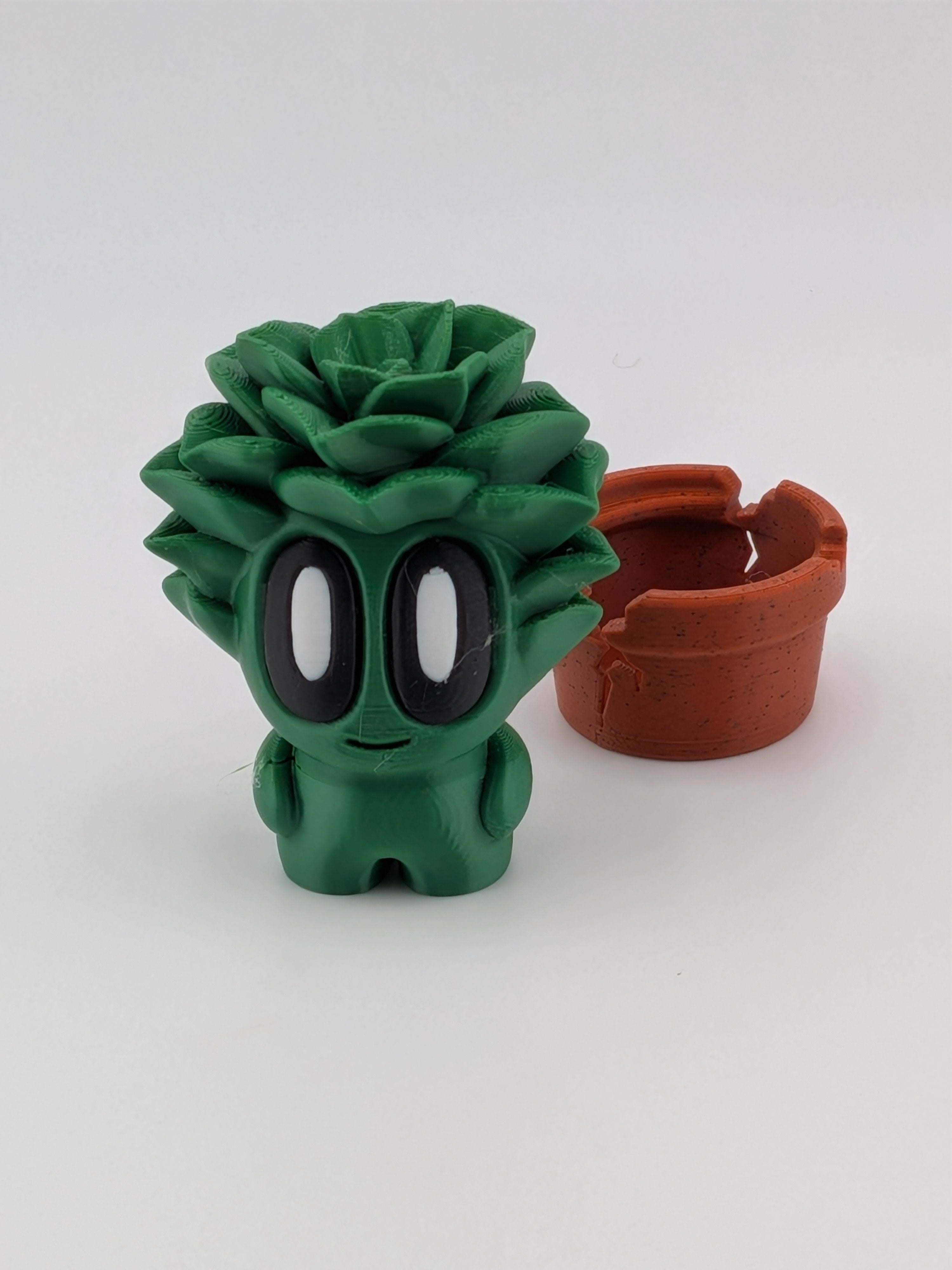 🌵✨ Succulent Plant Blob! 🪴 3" Articulated Rosette Fidget & Cracked Pot Set 💎🏜️