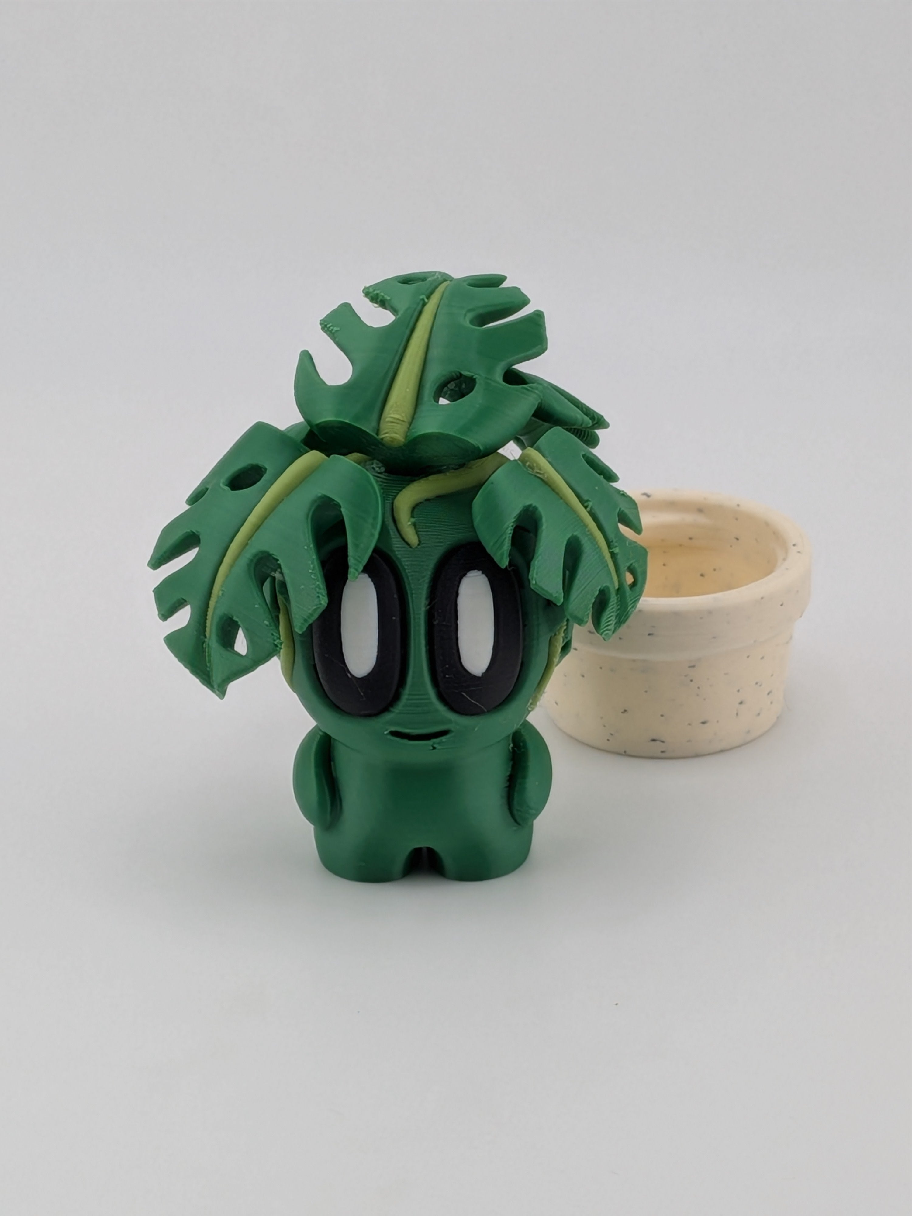 🌿✨ Monstera Plant Blob! 🪴 2.5" Articulated Leafy Fidget & Desk Pet Figurine 💎🍃