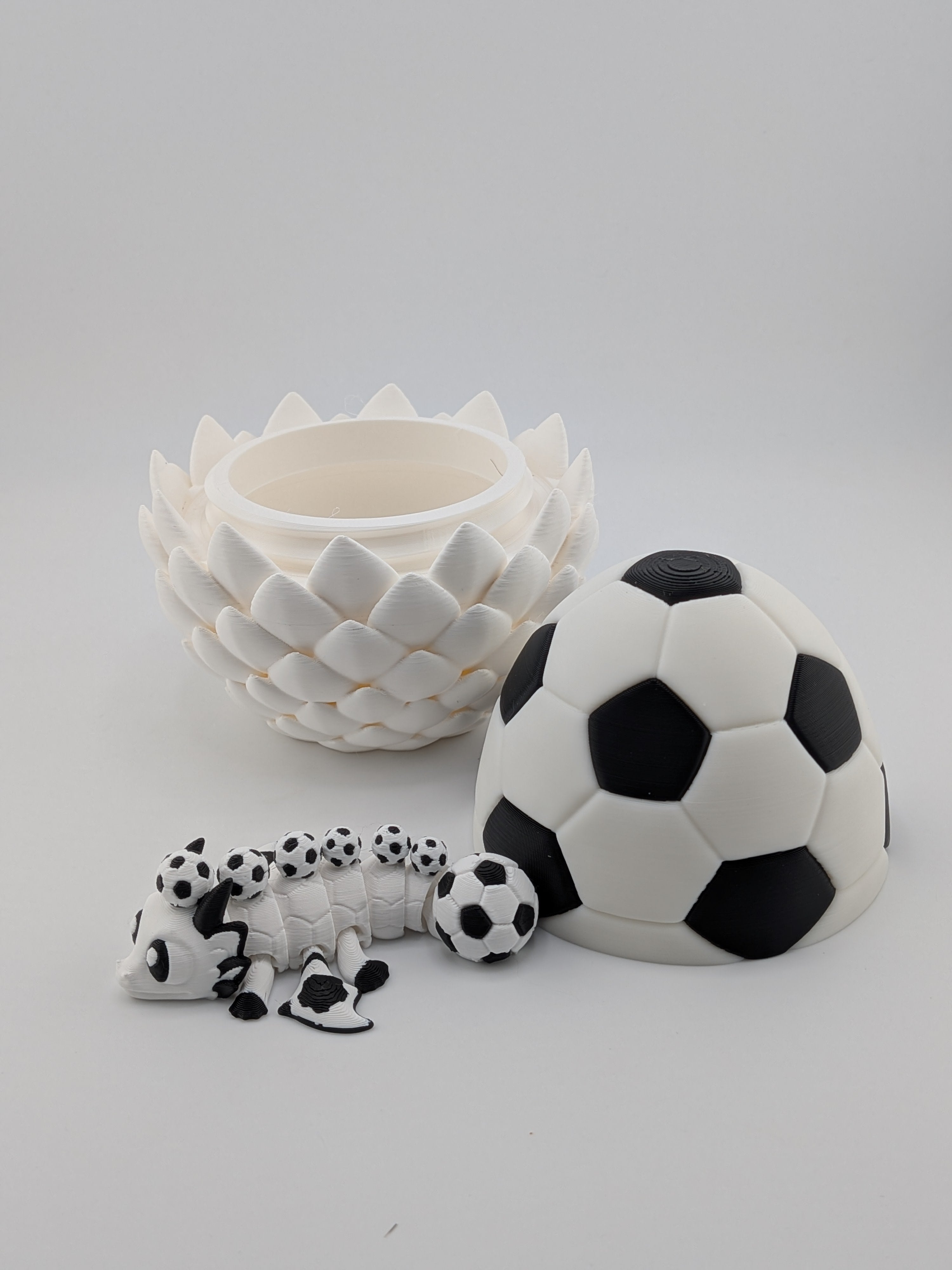 ⚽🐉 Soccer Dragon Egg Bundle! 🏟️ Choose 6" Original or 4" Mini Flexi Set ✨🥅