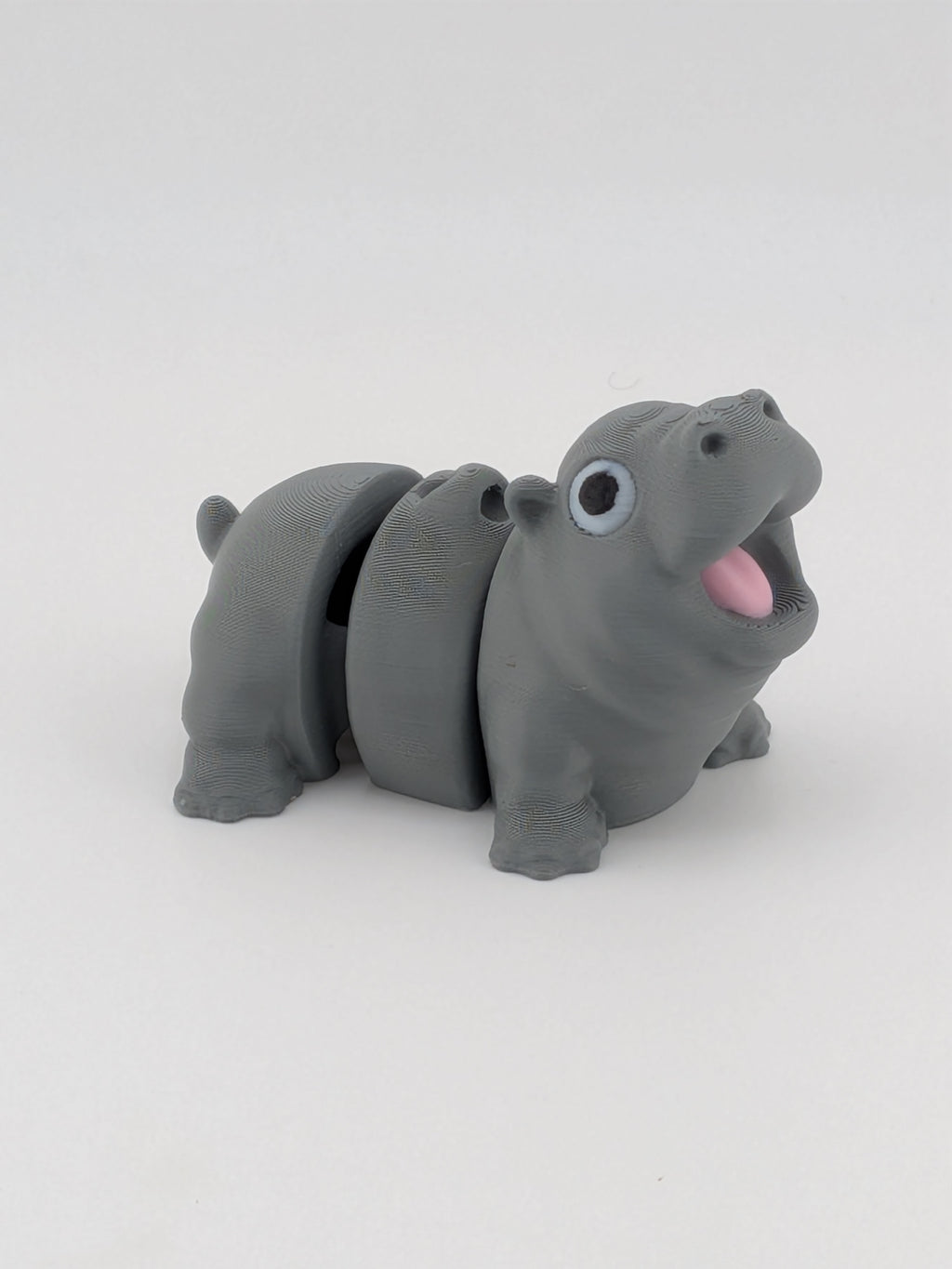 🦛✨ Mini Flexi Hippo Keychain! 🤏 2.4" Articulated "Water Horse" Pocket Buddy 🌊🥨