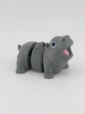 🦛✨ Mini Flexi Hippo Keychain! 🤏 2.4" Articulated "Water Horse" Pocket Buddy 🌊🥨