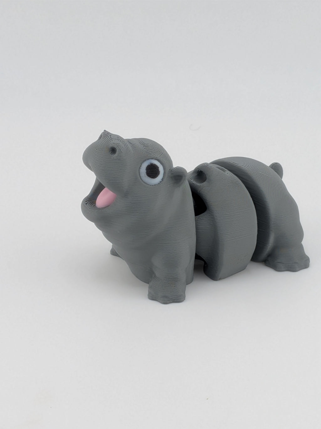 🦛✨ Mini Flexi Hippo Keychain! 🤏 2.4" Articulated "Water Horse" Pocket Buddy 🌊🥨