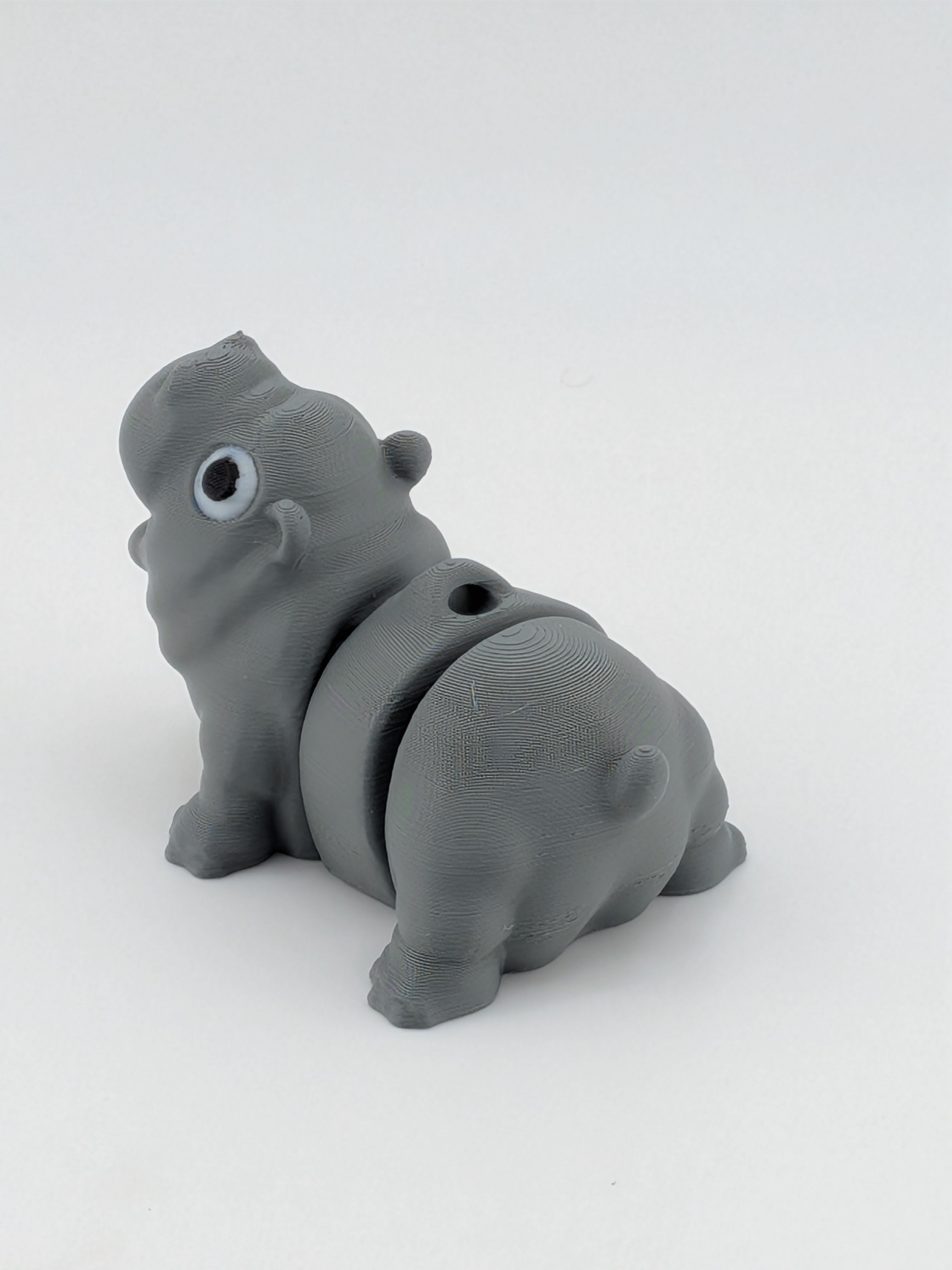 🦛✨ Mini Flexi Hippo Keychain! 🤏 2.4" Articulated "Water Horse" Pocket Buddy 🌊🥨