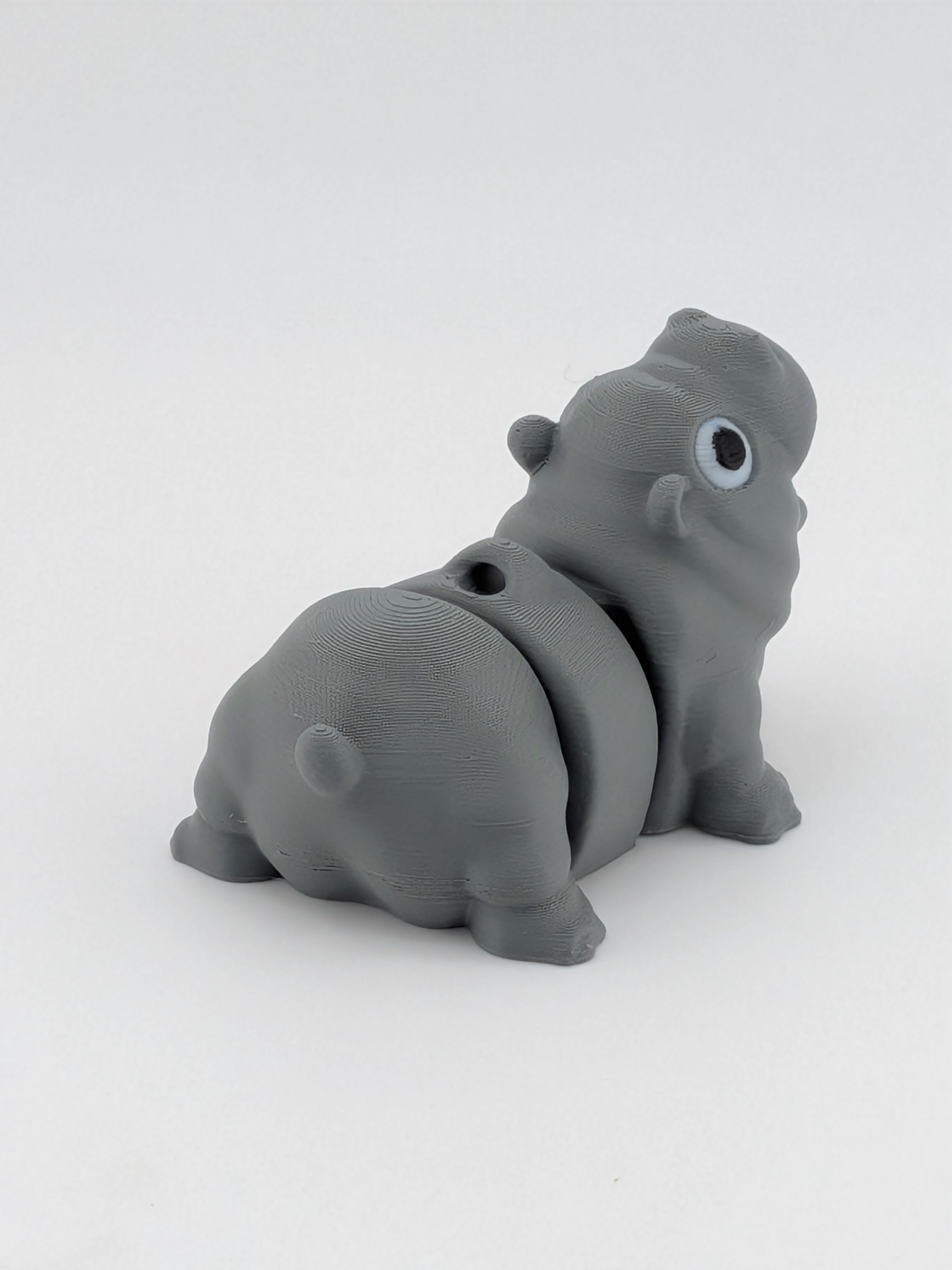 🦛✨ Mini Flexi Hippo Keychain! 🤏 2.4" Articulated "Water Horse" Pocket Buddy 🌊🥨