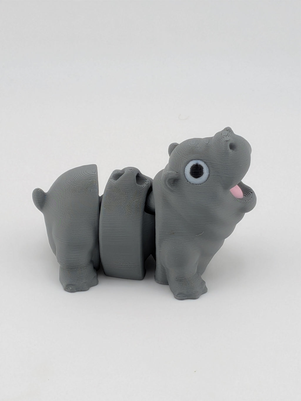 🦛✨ Mini Flexi Hippo Keychain! 🤏 2.4" Articulated "Water Horse" Pocket Buddy 🌊🥨