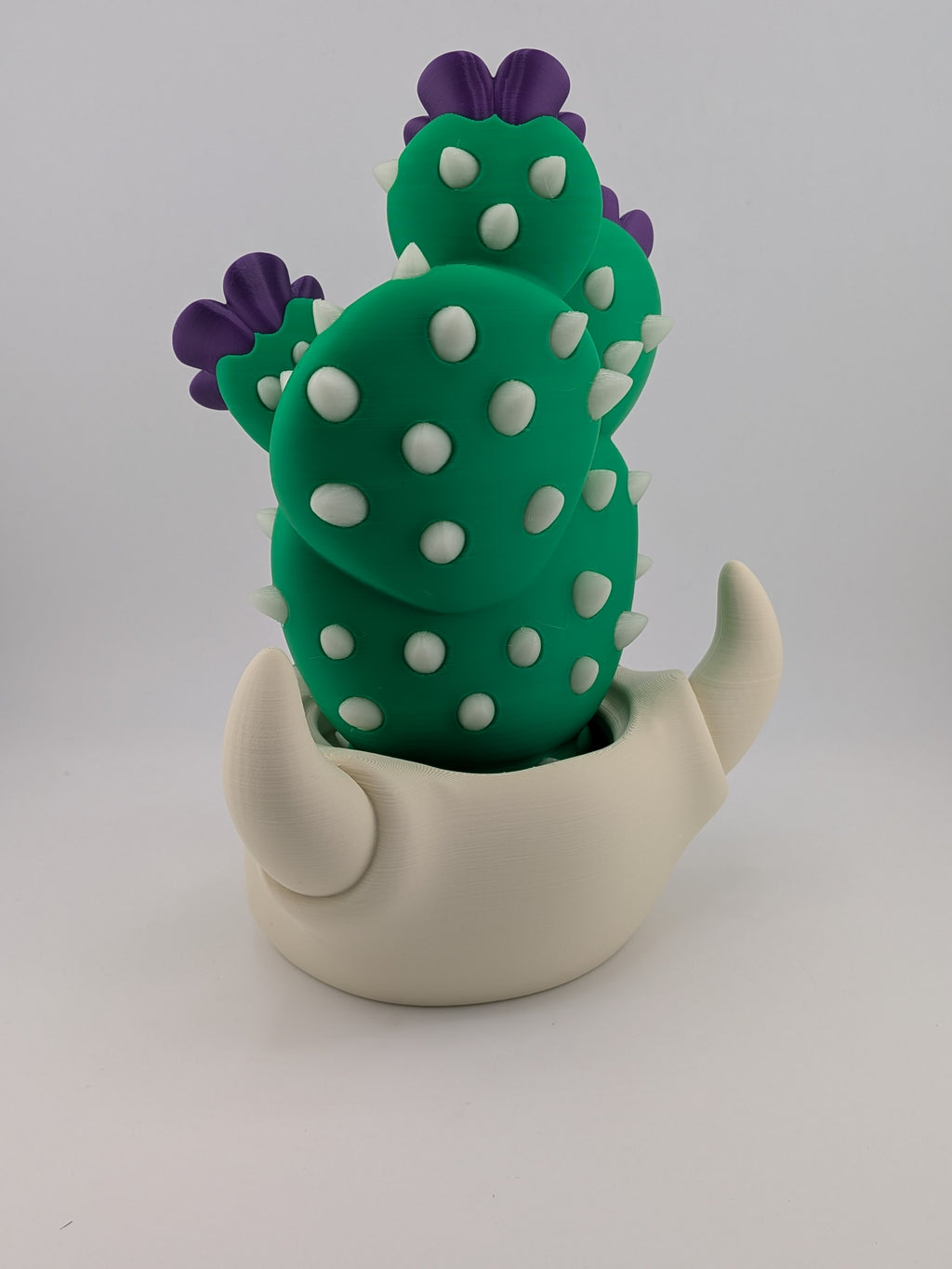 🌵💀 Expressive Bloblab Cactus! ✨ 8.12" Articulated Trio-Bloom & Skull Pot Set 🌸👀