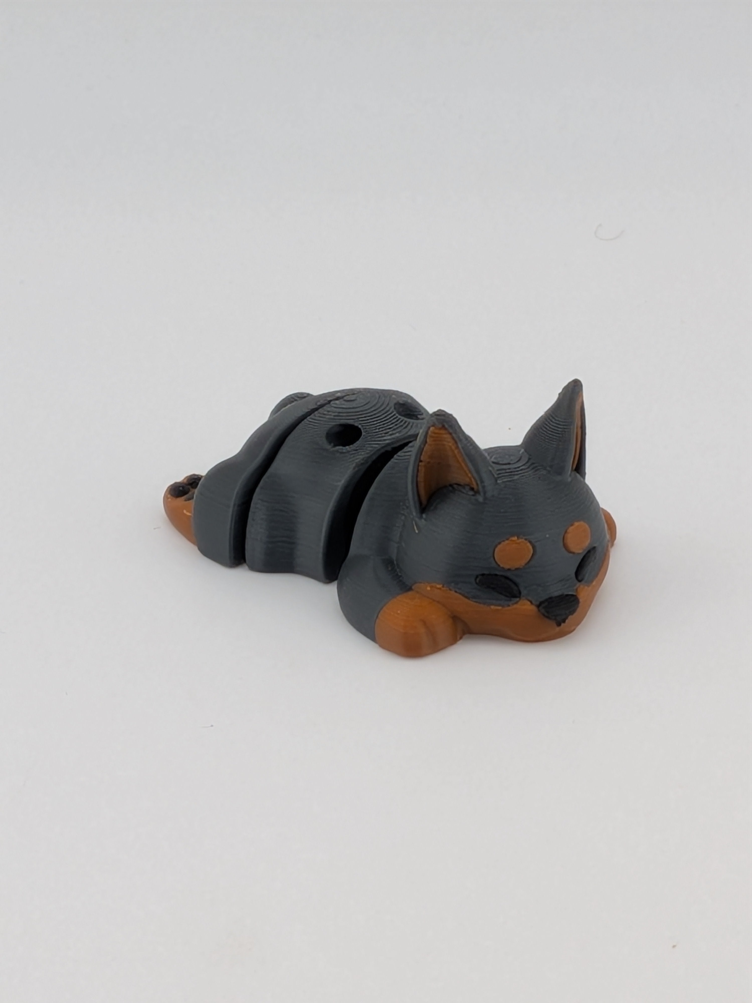 🐕✨ Mini Flexi Doberman Puppy! 🤏 1.8" Articulated Dog Keychain Buddy 🦴🥨