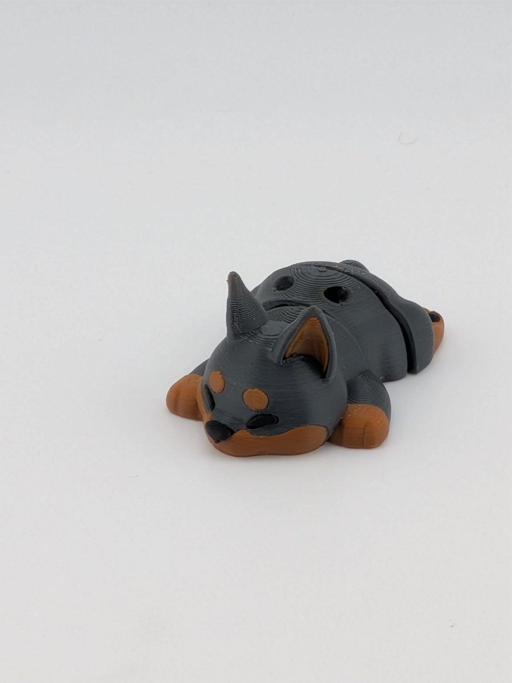 🐕✨ Mini Flexi Doberman Puppy! 🤏 1.8" Articulated Dog Keychain Buddy 🦴🥨