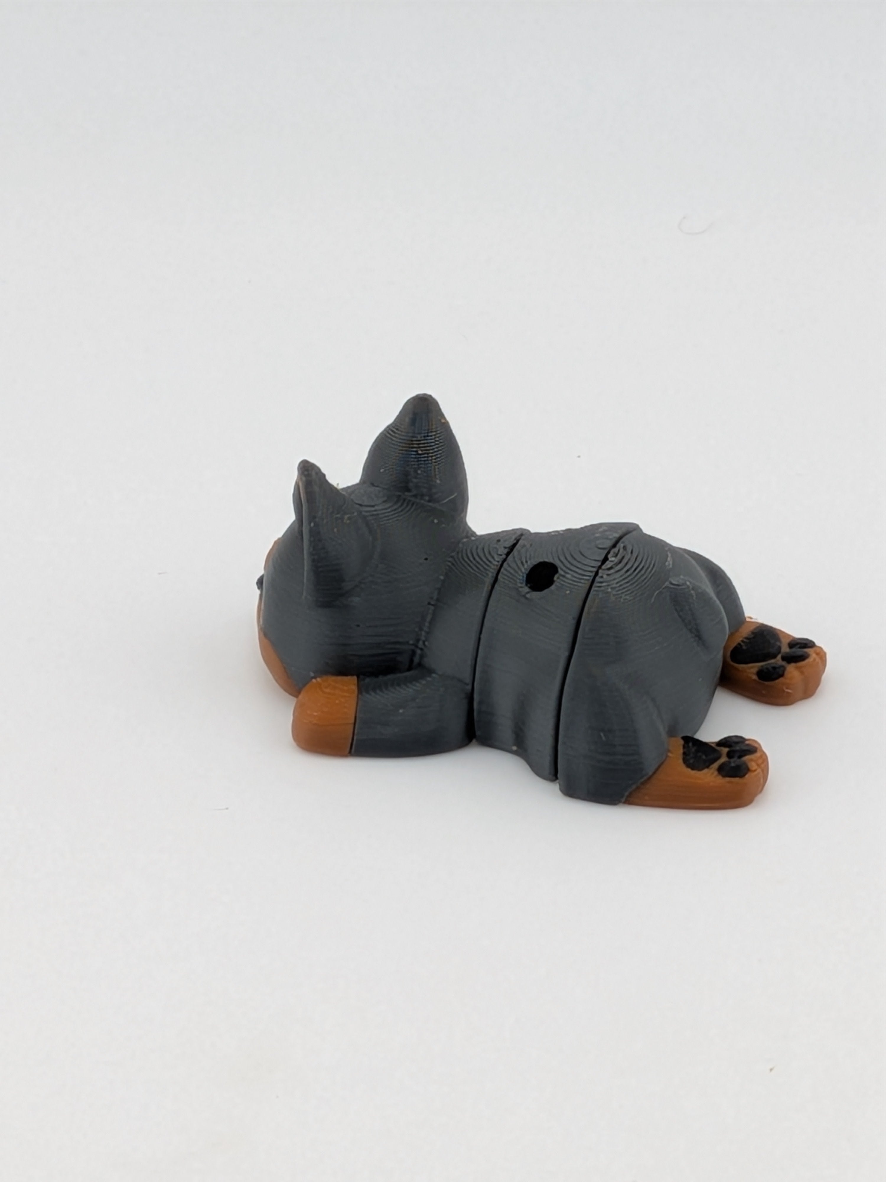 🐕✨ Mini Flexi Doberman Puppy! 🤏 1.8" Articulated Dog Keychain Buddy 🦴🥨
