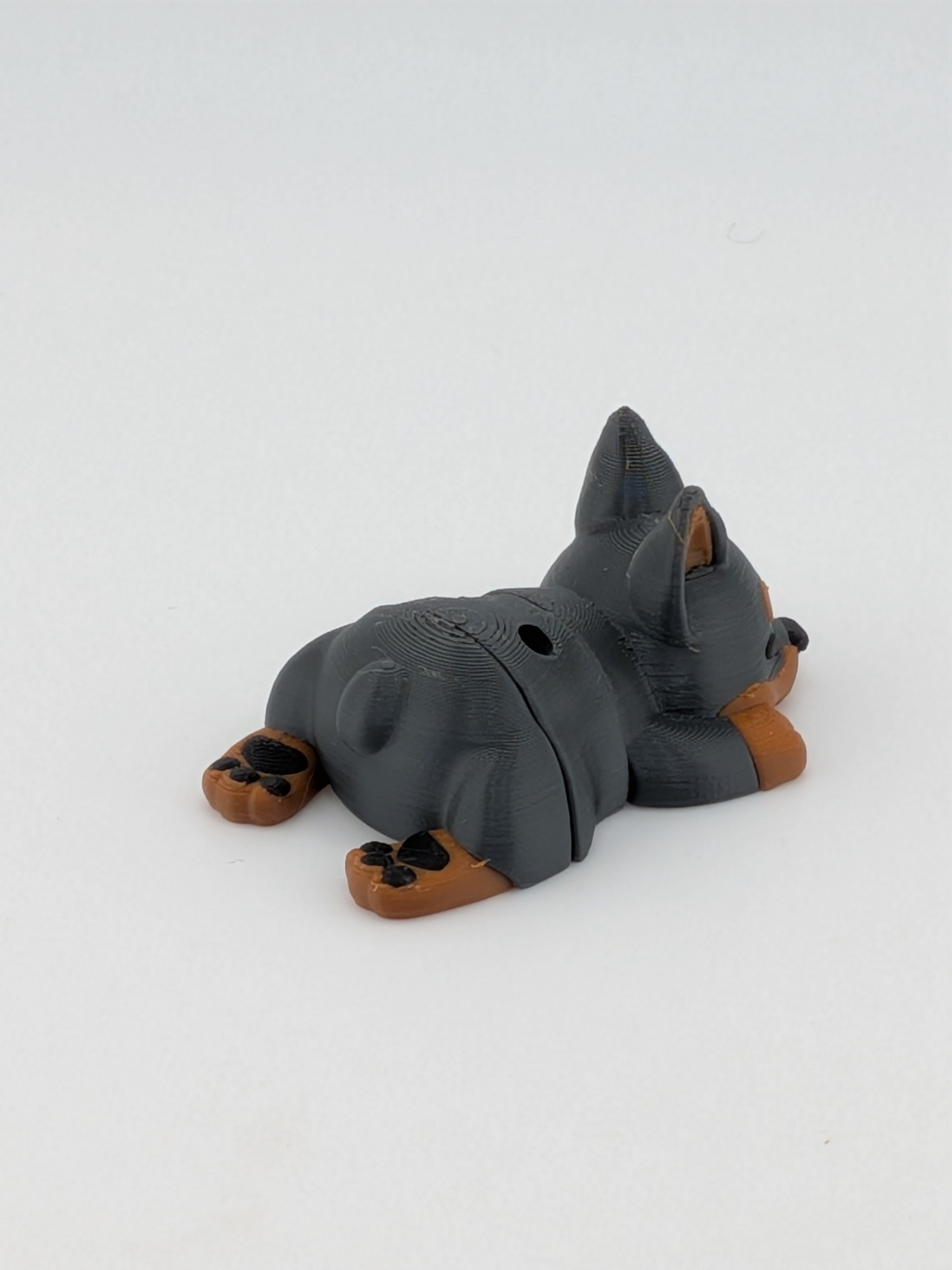 🐕✨ Mini Flexi Doberman Puppy! 🤏 1.8" Articulated Dog Keychain Buddy 🦴🥨