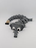 🐘🥜 17.5" Elephant Flexi Dragon ✨ Articulated Sensory Fidget with Peanut Tail 🐉🥨