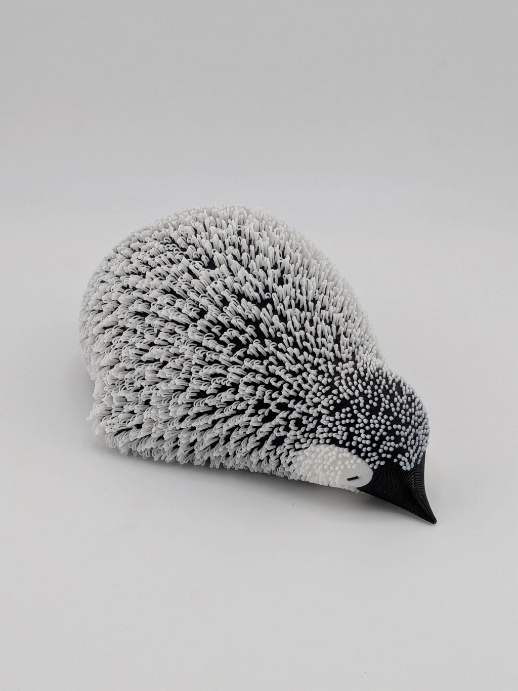 🐧❄️ Shaggy Little Penguin ✨ "Fluffy" 3D Printed Emperor Chick Desk Pet 🧊🐧