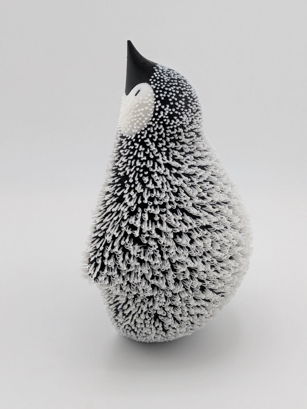 🐧❄️ Shaggy Little Penguin ✨ "Fluffy" 3D Printed Emperor Chick Desk Pet 🧊🐧
