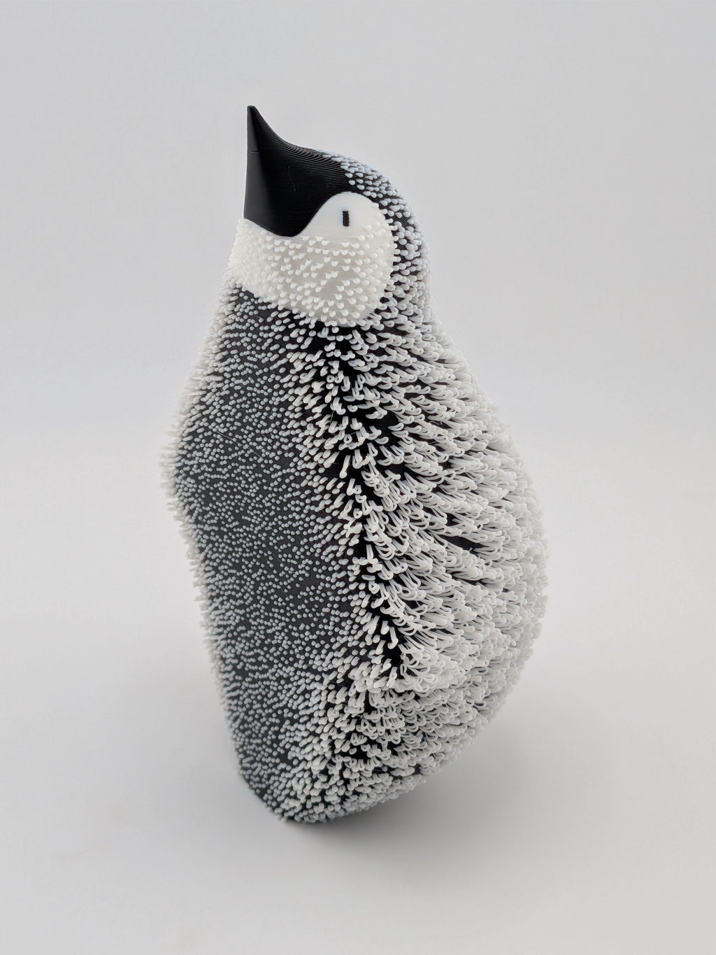 🐧❄️ Shaggy Little Penguin ✨ "Fluffy" 3D Printed Emperor Chick Desk Pet 🧊🐧