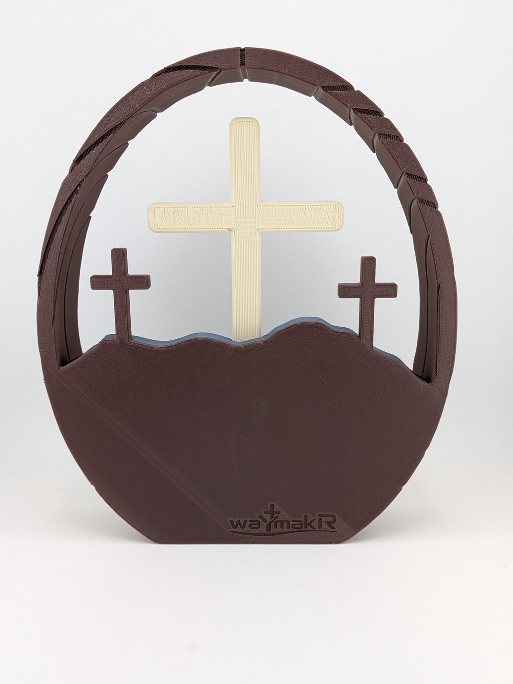 🌅✨ "He Is Risen" Interactive Easter Diorama | 9" 3D Printed Tomb & Cross Art ✝️🪨