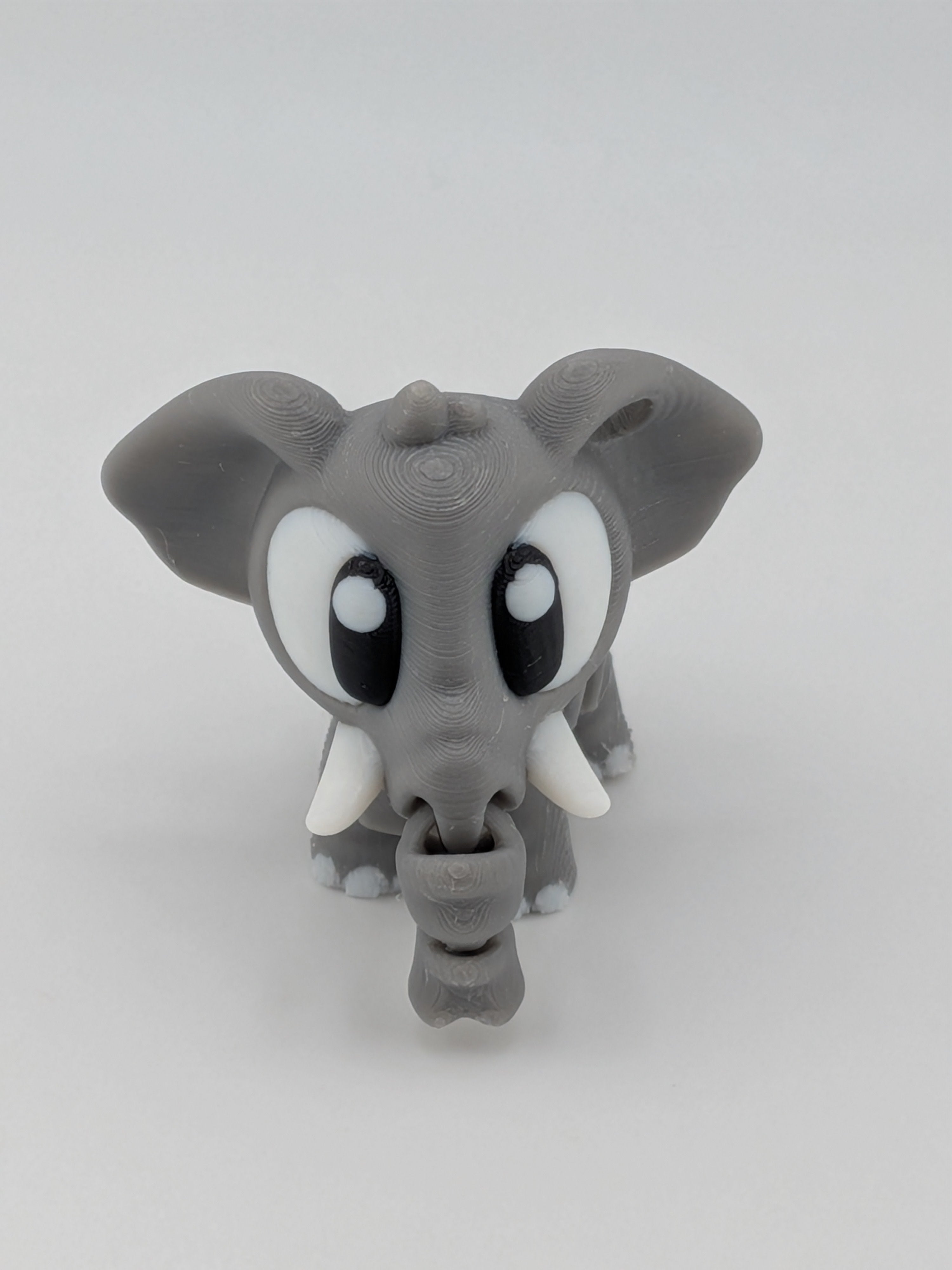 🐘🍼 Mini Flexi-Elephant Keychain Buddy! ✨ 2.6" Trunk Buddy with Tiny Baby Elephant 🎒🔑